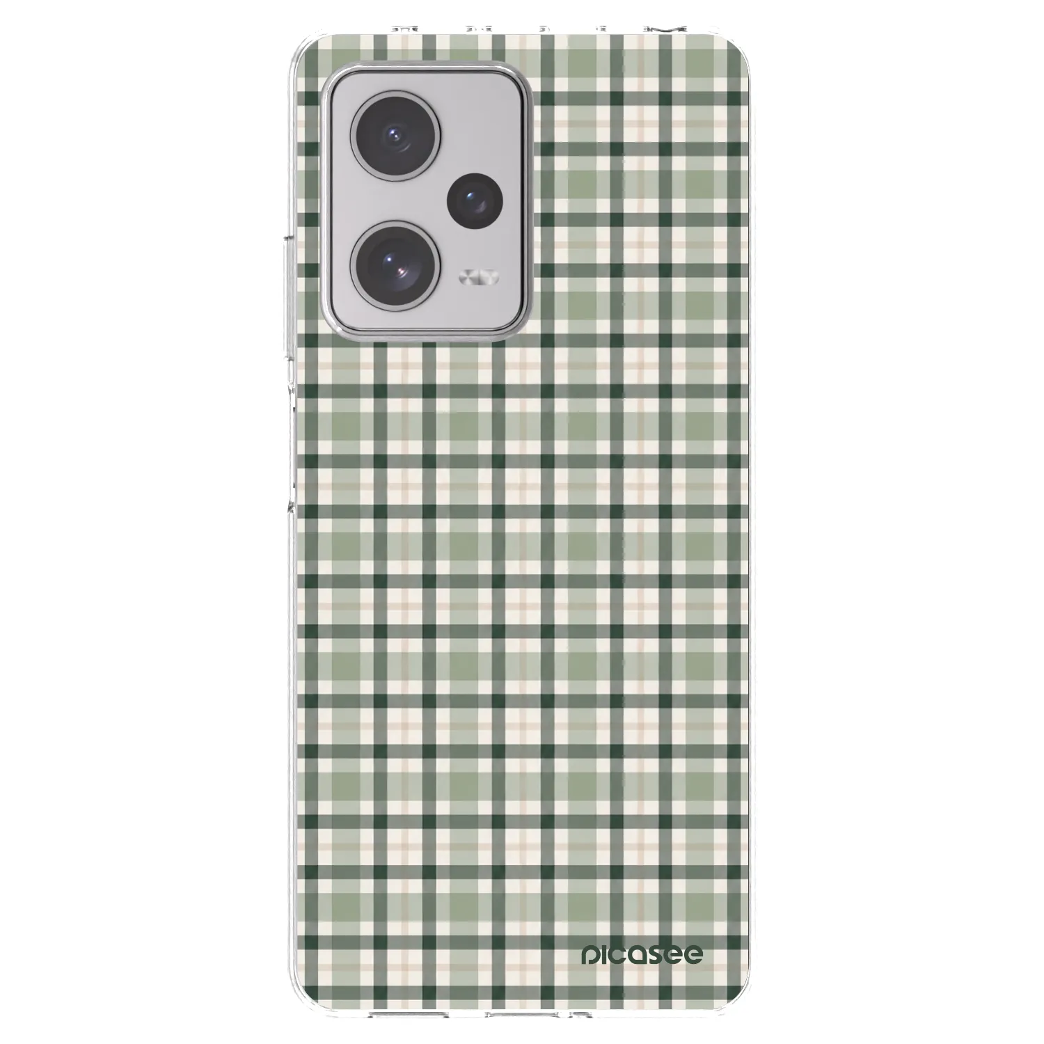 Picasee Xiaomi Redmi Note 12 Pro+ 5G Hülle - Transparentes Silikon - Sage Tartan