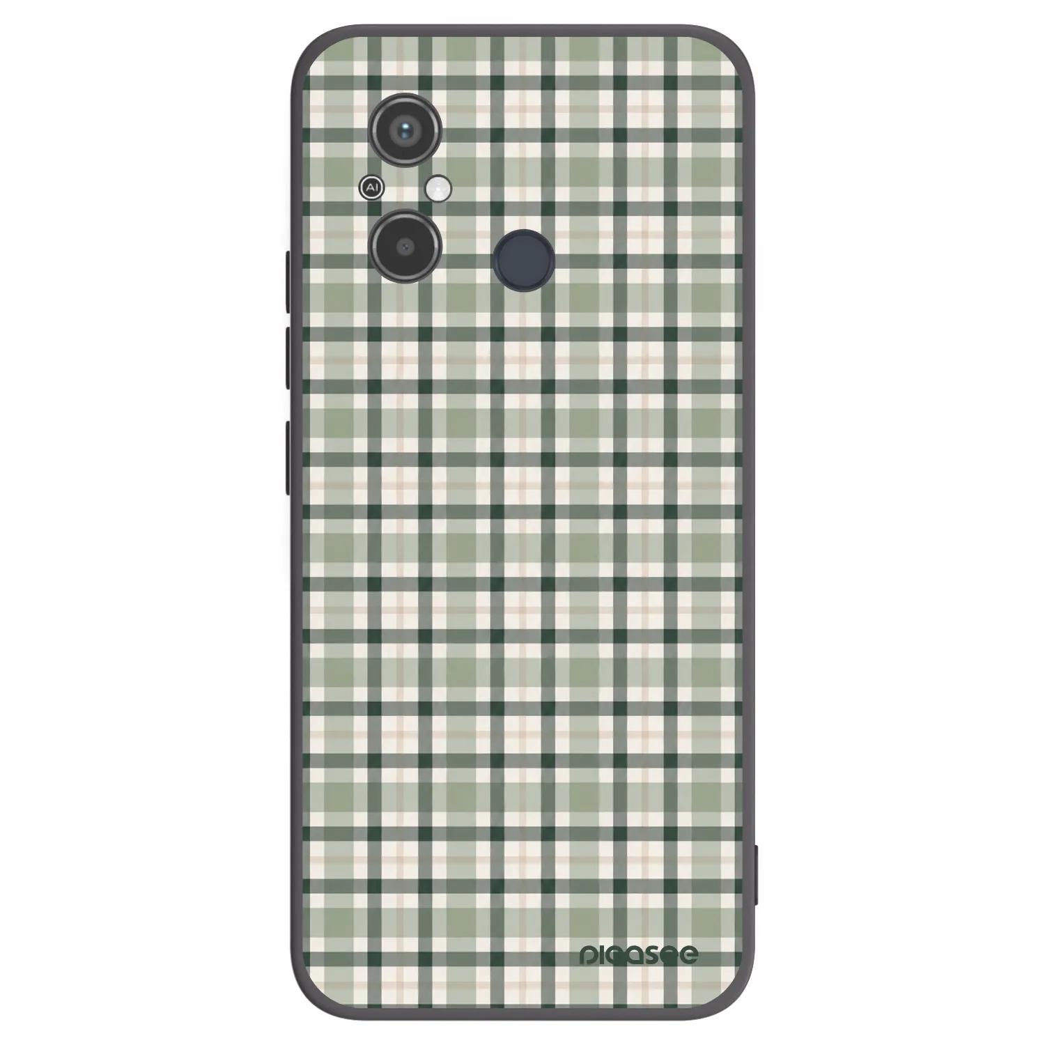 Picasee Xiaomi Redmi 12C Hülle - Schwarzes Silikon - Sage Tartan