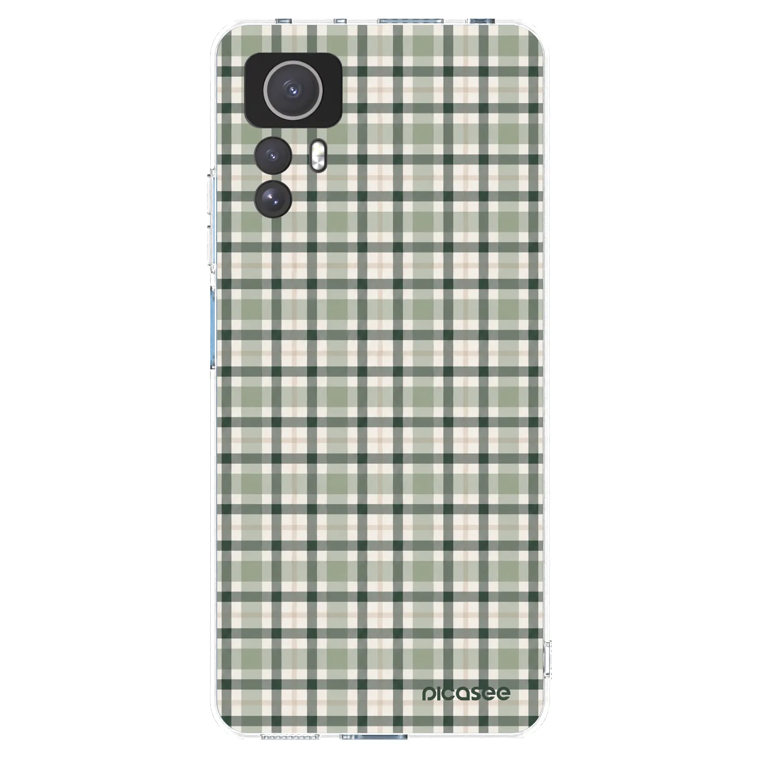 Picasee Xiaomi Redmi Note 12S Hülle - Transparentes Silikon - Sage Tartan