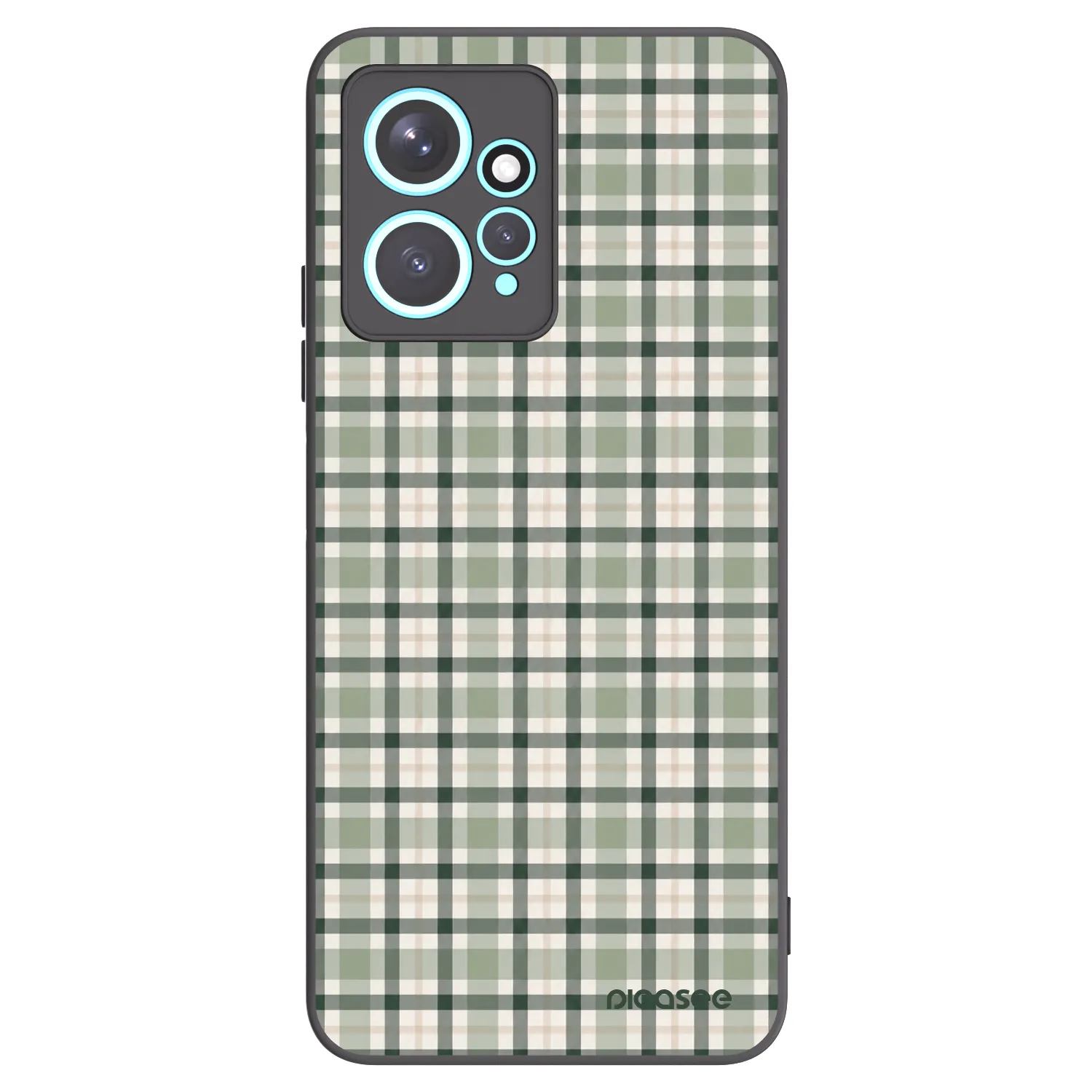 Picasee Xiaomi Redmi Note 12 4G Hülle - Schwarzes Silikon - Sage Tartan