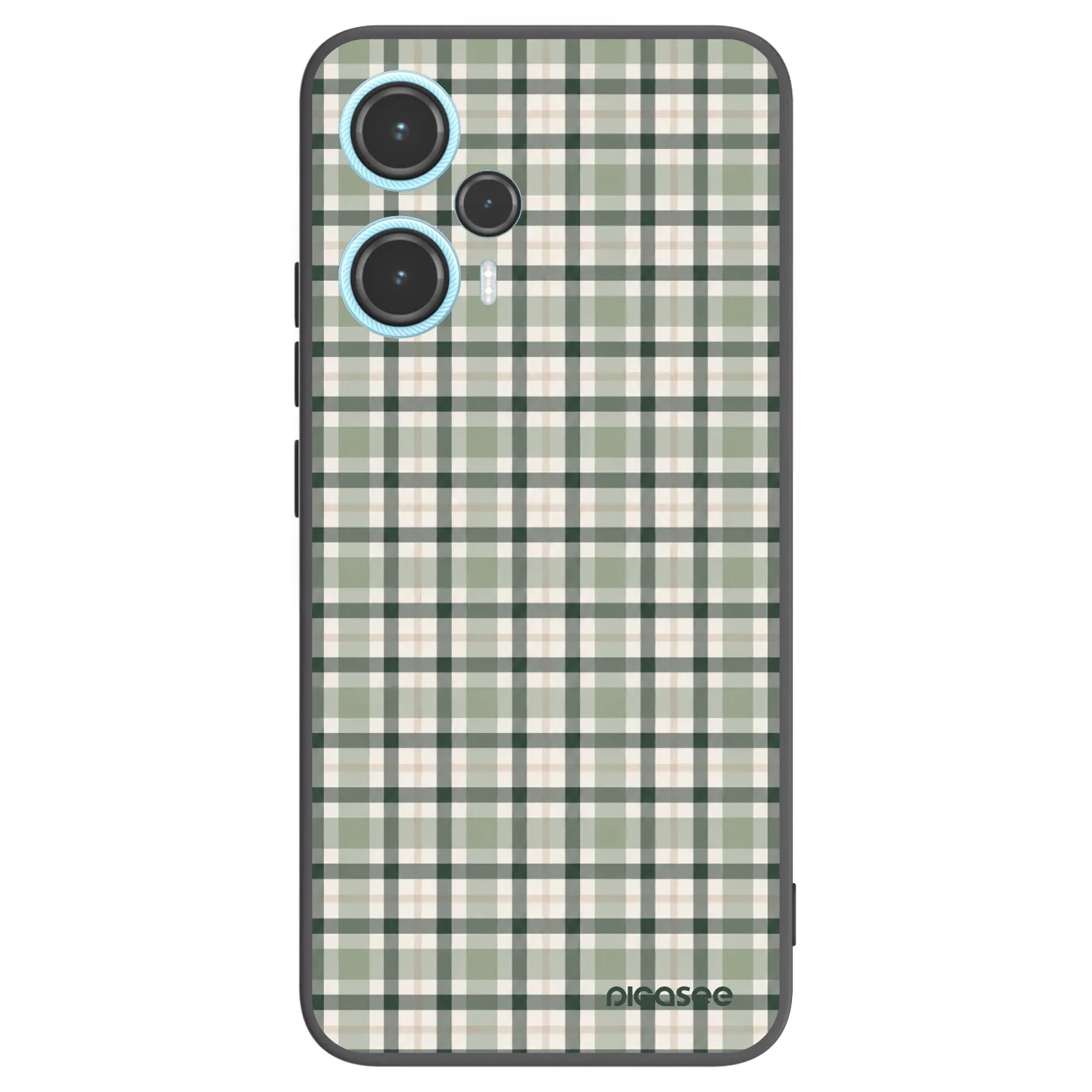 Picasee Xiaomi Poco F5 Hülle - Schwarzes Silikon - Sage Tartan
