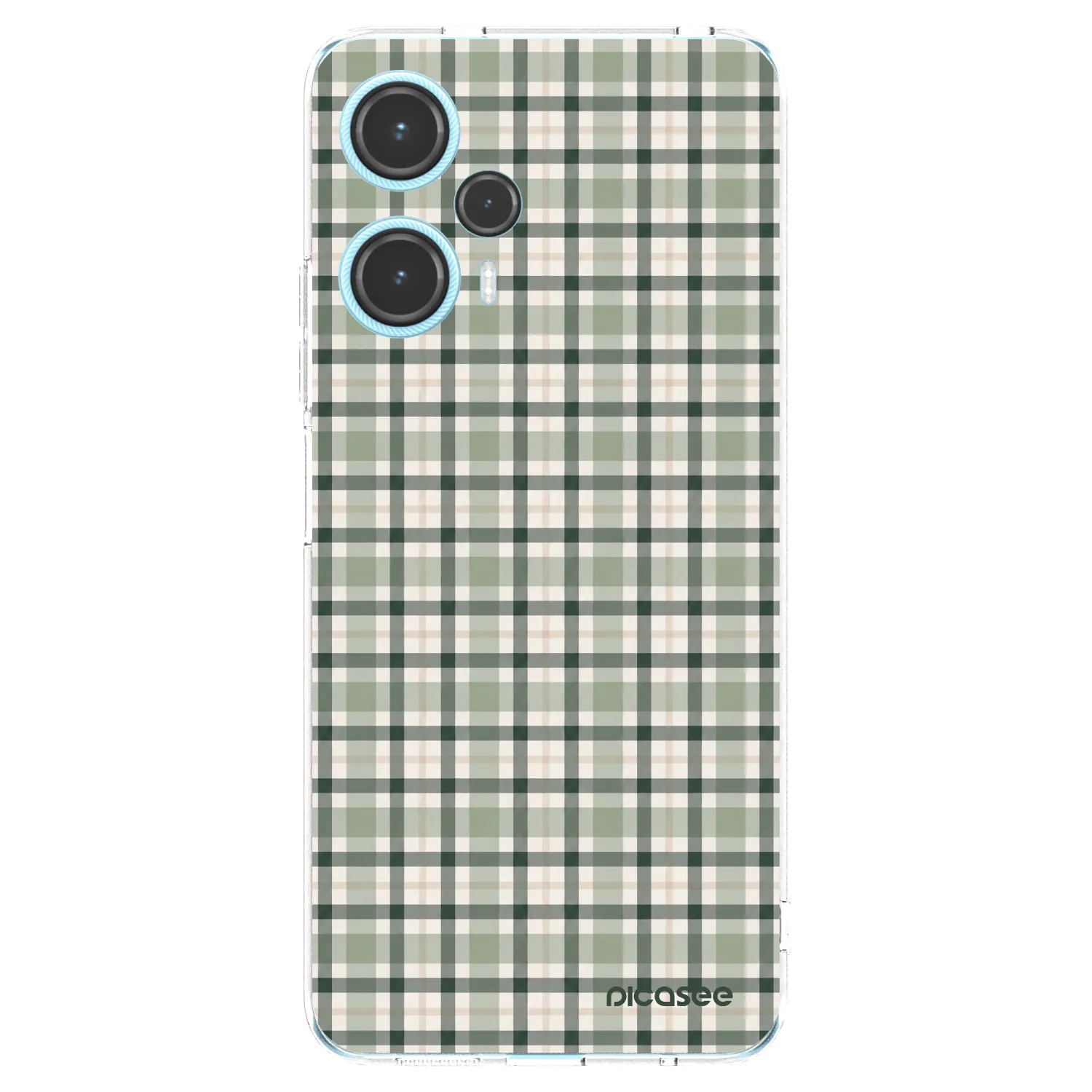 Picasee Xiaomi Poco F5 Hülle - Transparentes Silikon - Sage Tartan