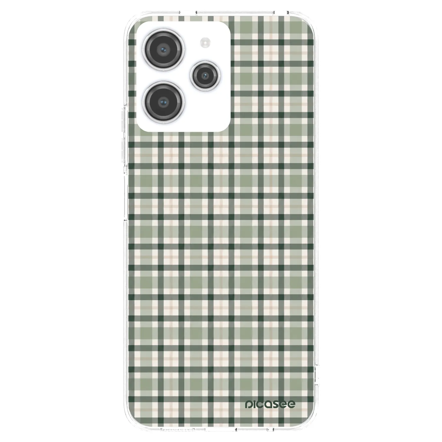 Picasee Xiaomi Redmi 12 4G Hülle - Transparentes Silikon - Sage Tartan