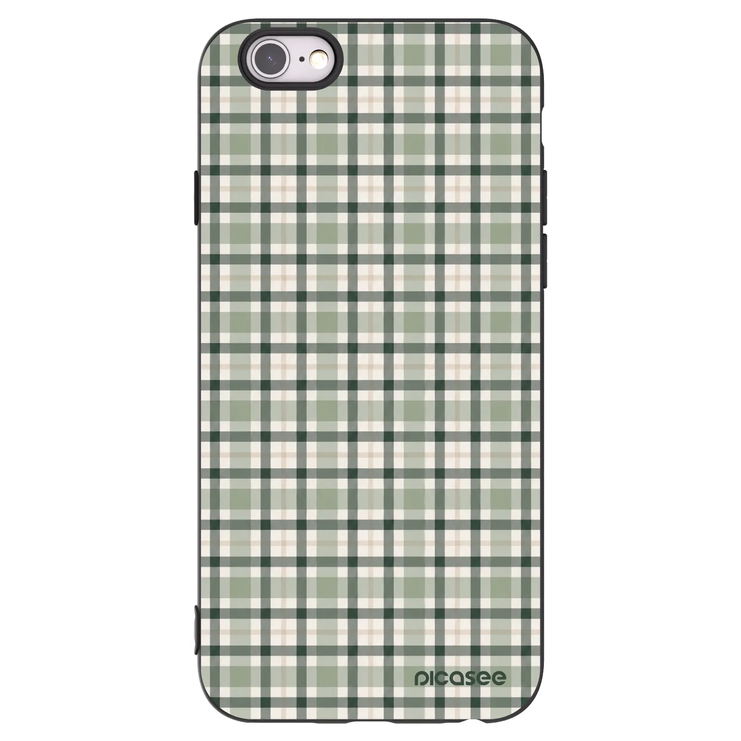 Picasee Apple iPhone 6/6S Hülle - Schwarzes Silikon - Sage Tartan