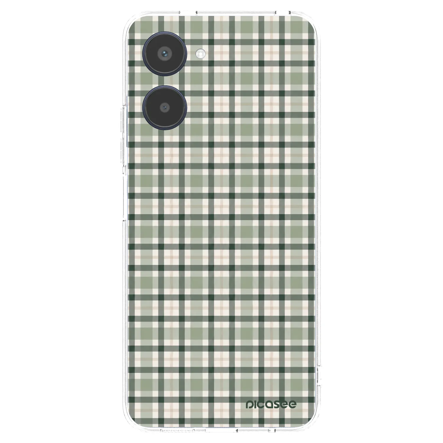 Picasee Realme 10 4G Hülle - Transparentes Silikon - Sage Tartan