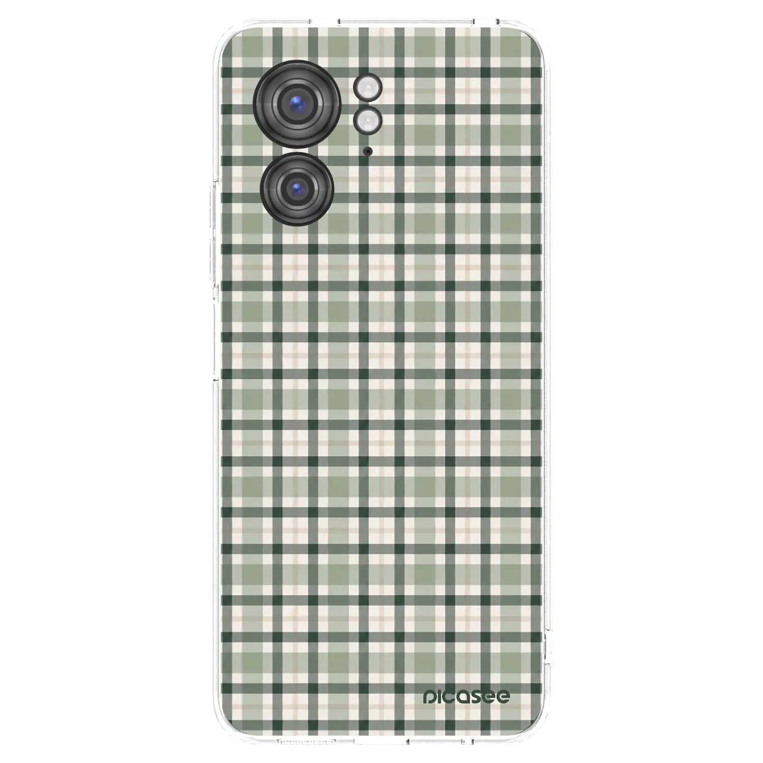 Picasee Motorola Edge 40 Hülle - Transparentes Silikon - Sage Tartan