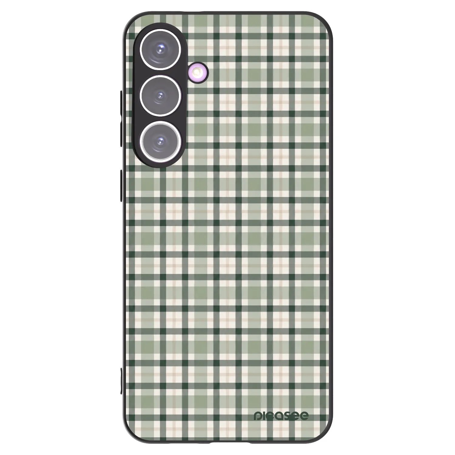 Picasee Samsung Galaxy S24+ S926B 5G Hülle - Schwarzes Silikon - Sage Tartan