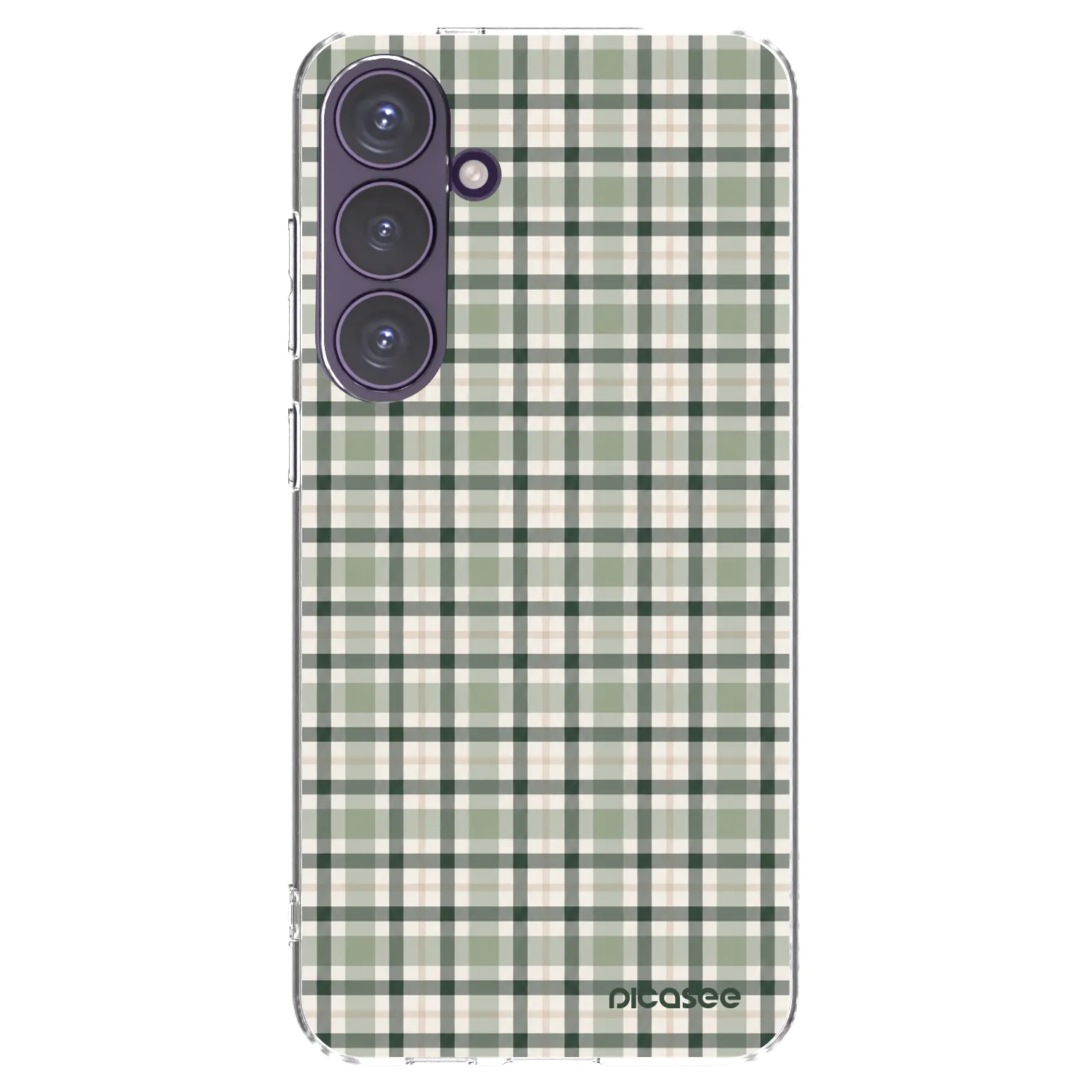 Picasee Samsung Galaxy S24+ S926B 5G Hülle - Transparentes Silikon - Sage Tartan