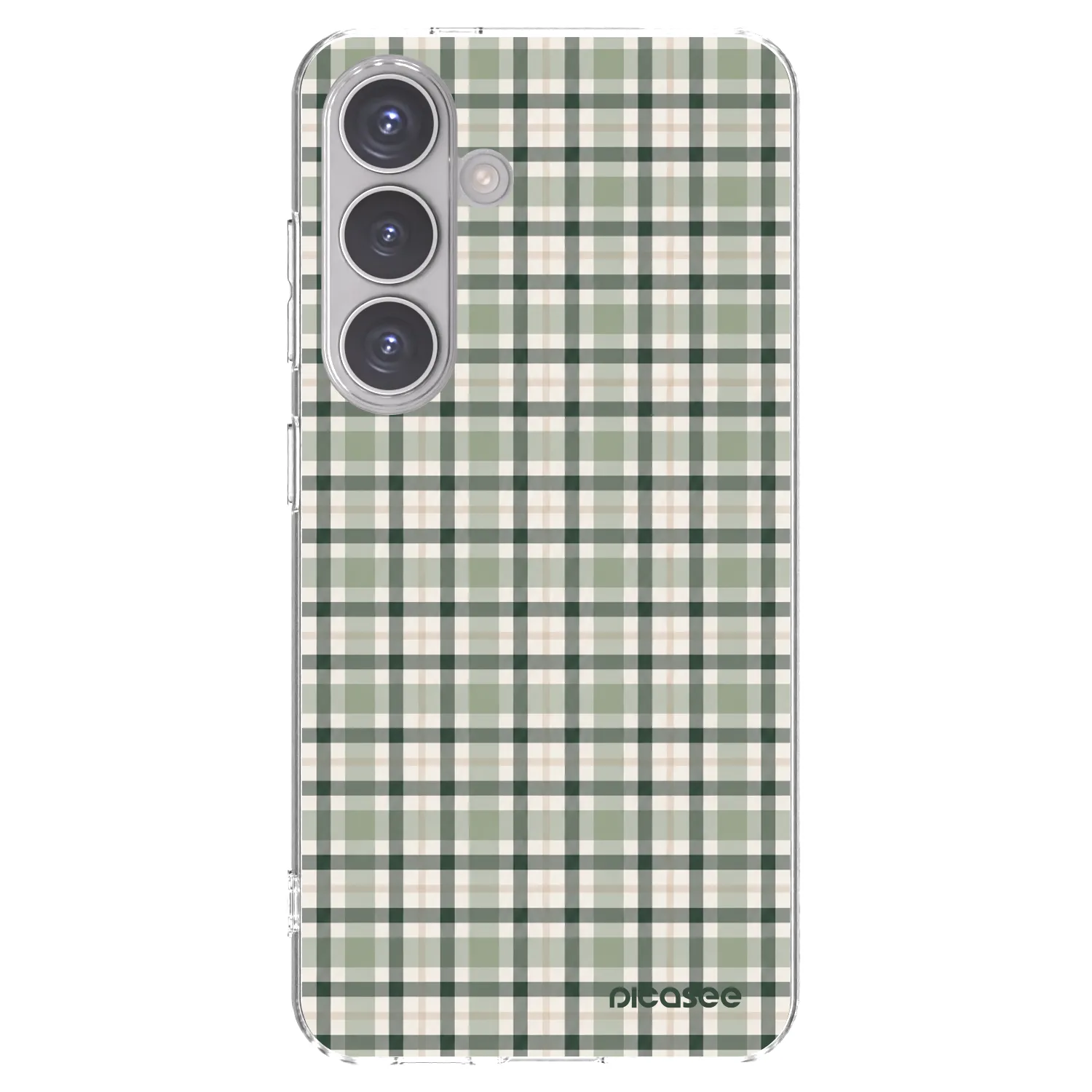 Picasee Samsung Galaxy S24 S921B 5G Hülle - Transparentes Silikon - Sage Tartan