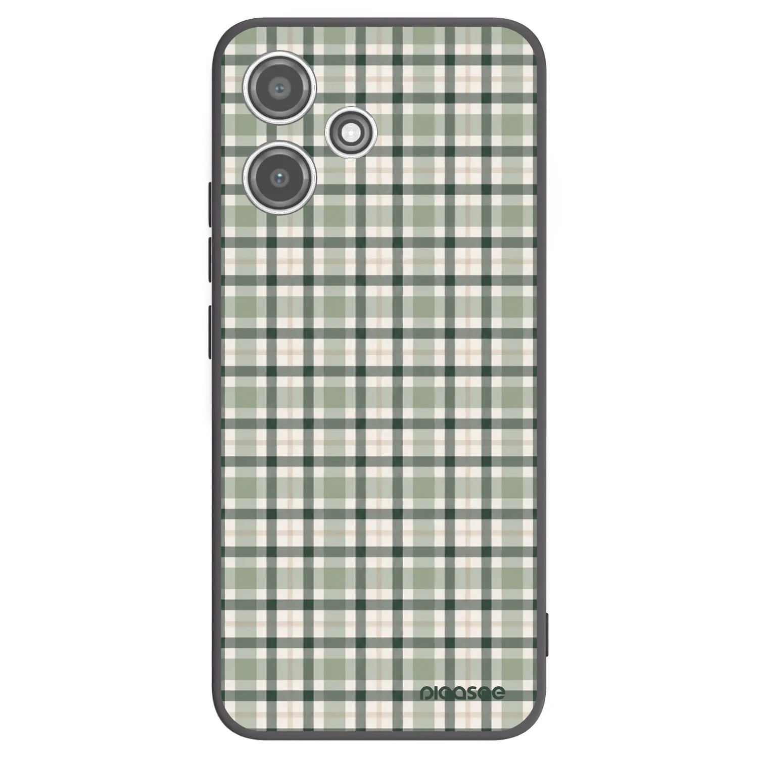 Picasee Xiaomi Redmi 12 5G Hülle - Schwarzes Silikon - Sage Tartan
