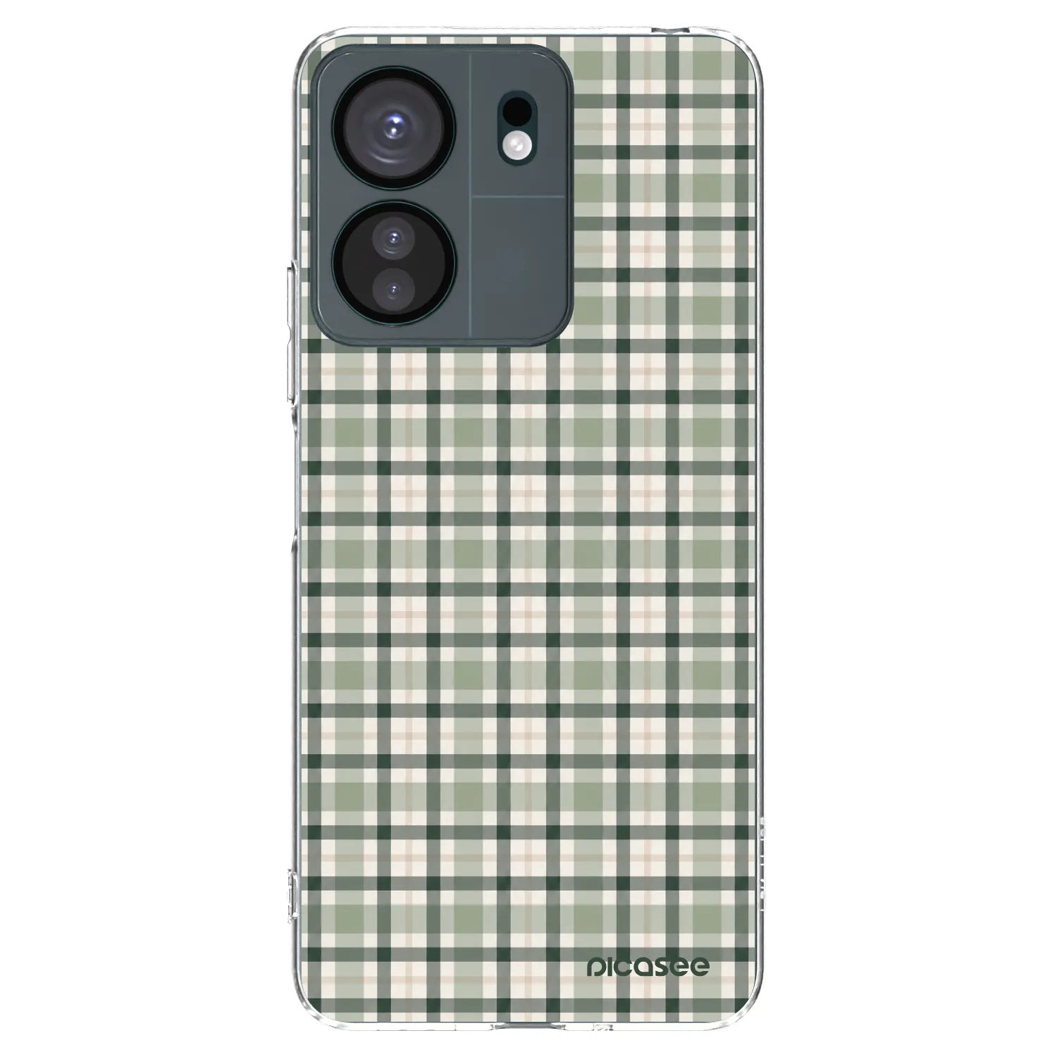 Picasee Xiaomi Redmi 13C 4G Hülle - Transparentes Silikon - Sage Tartan