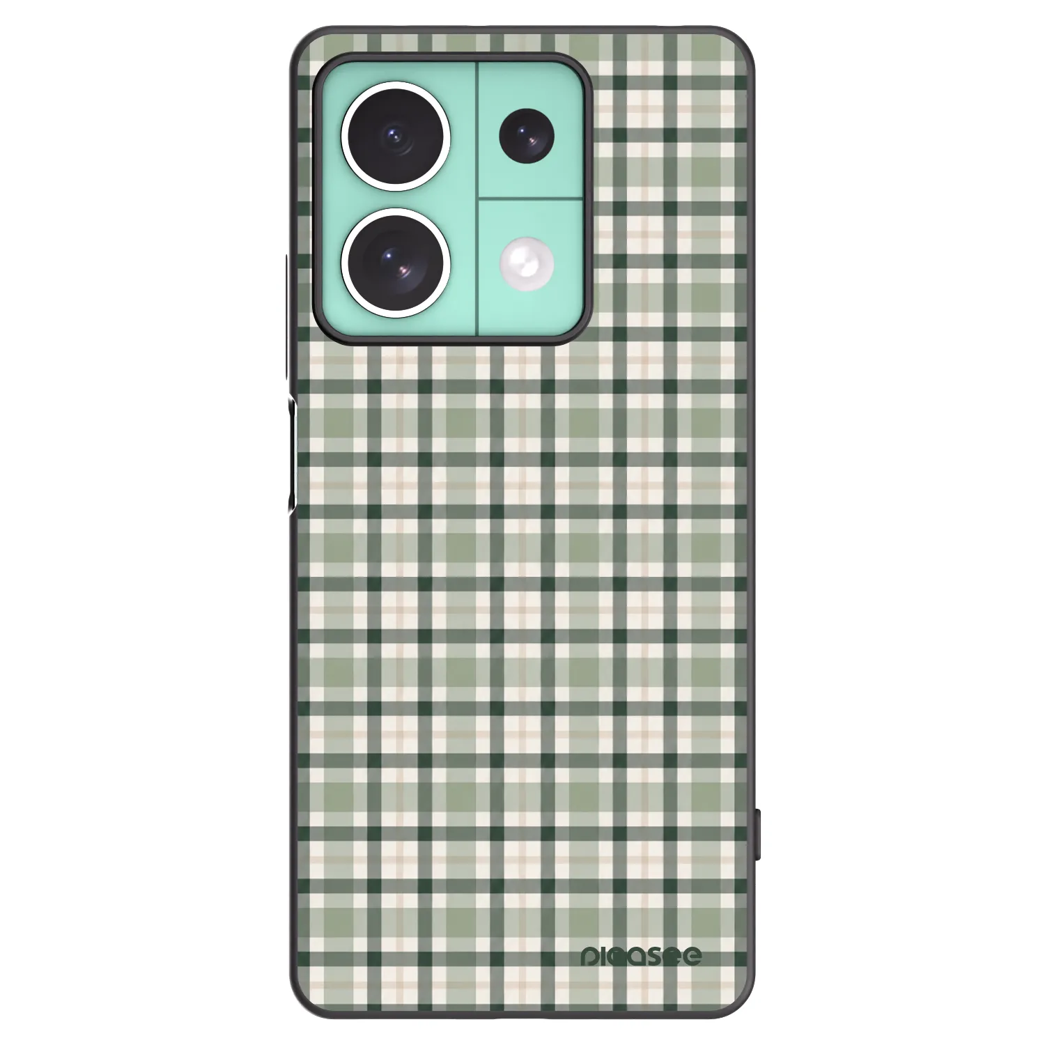 Picasee Xiaomi Redmi Note 13 5G Hülle - Schwarzes Silikon - Sage Tartan