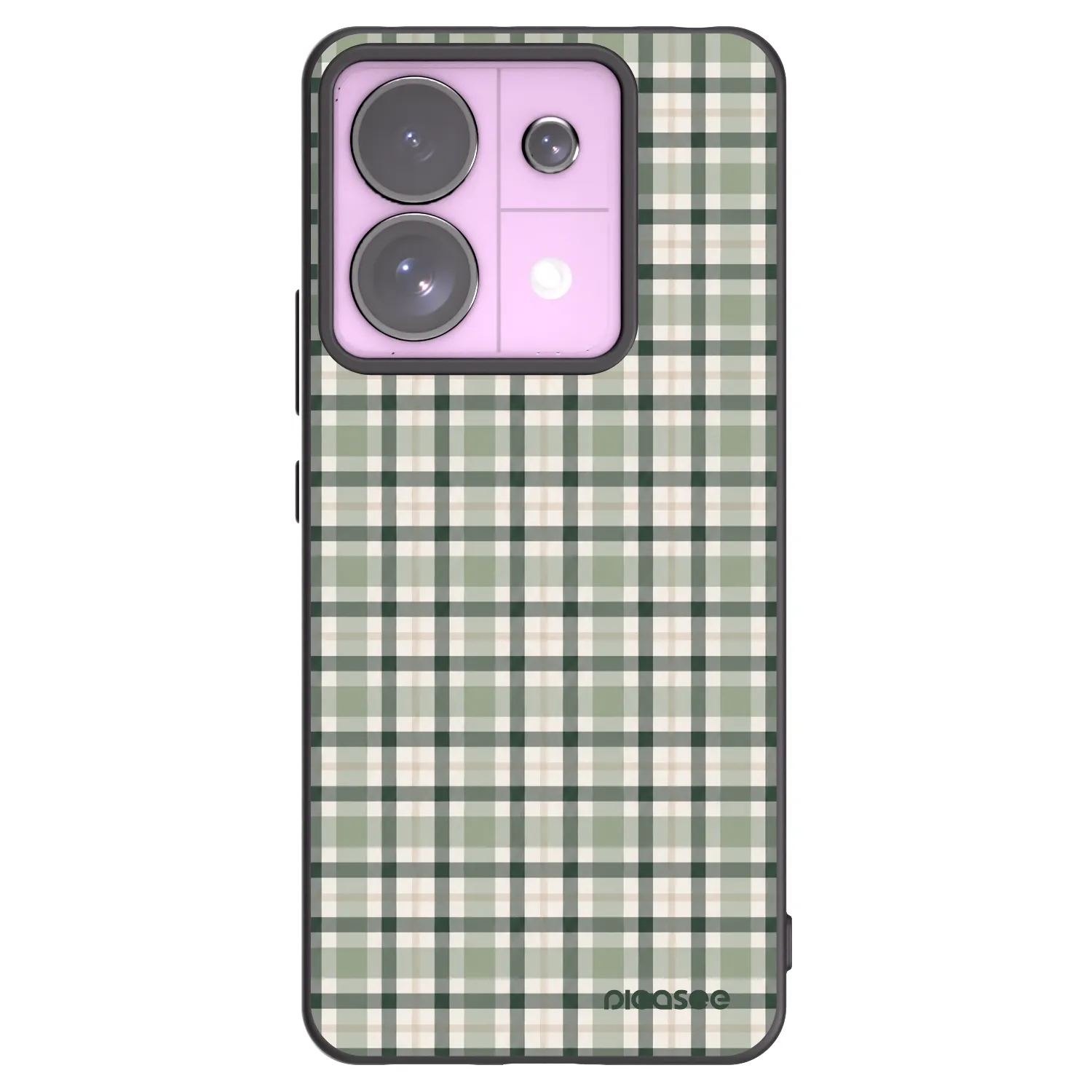 Picasee Xiaomi Redmi Note 13 Pro 5G Hülle - Schwarzes Silikon - Sage Tartan