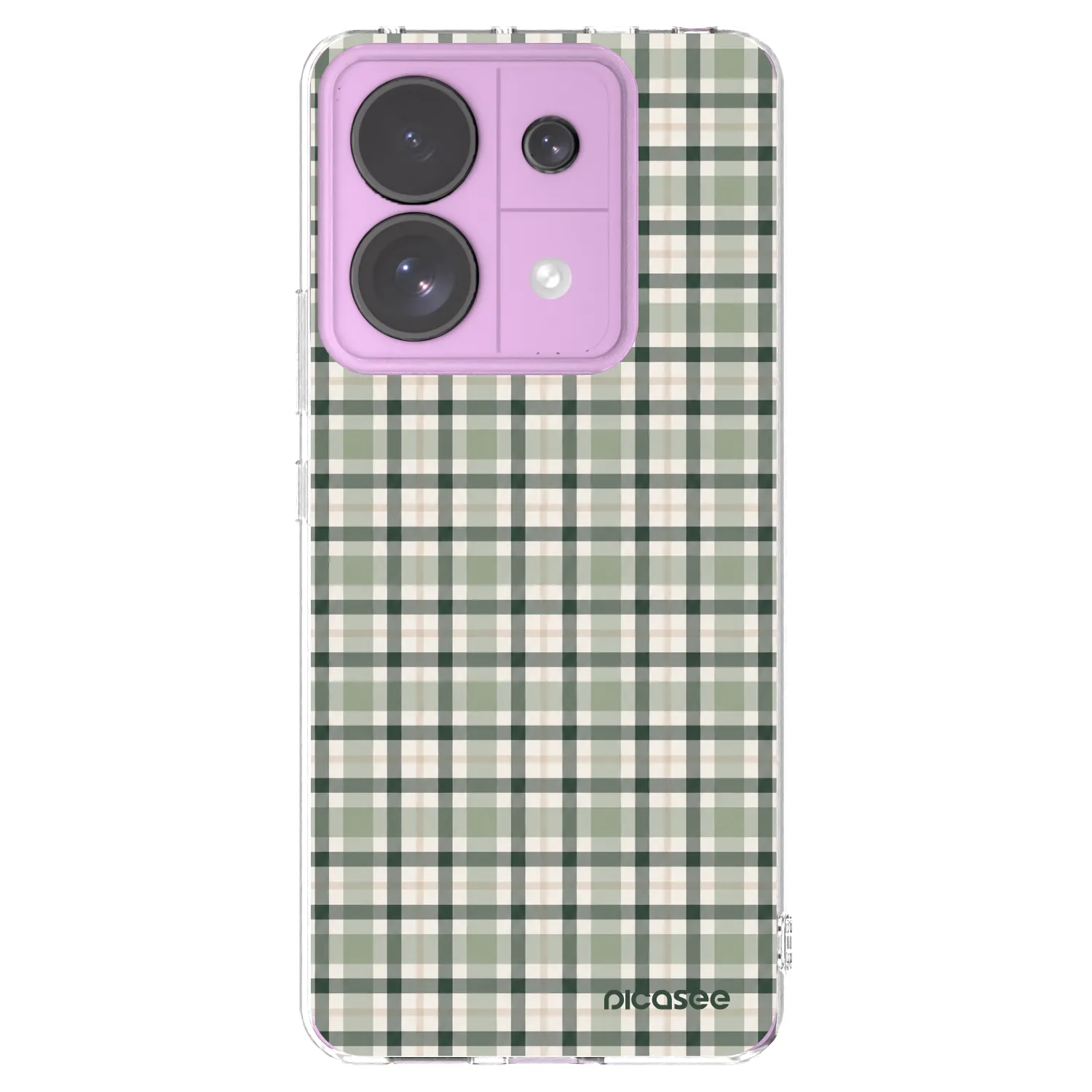 Picasee Xiaomi Redmi Note 13 Pro 5G Hülle - Transparentes Silikon - Sage Tartan
