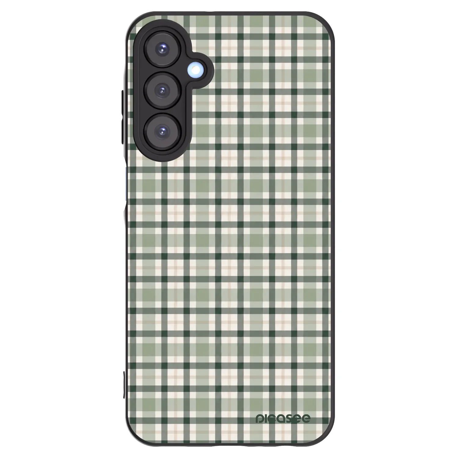 Picasee Samsung Galaxy A25 A256B 5G Hülle - Schwarzes Silikon - Sage Tartan