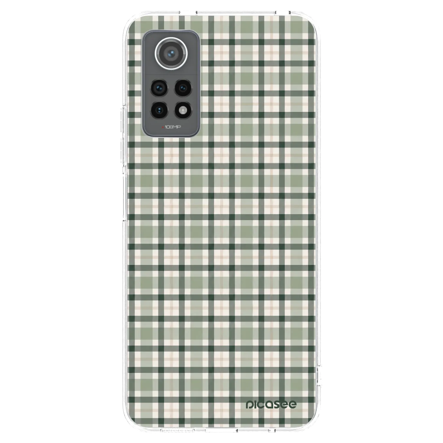 Picasee Xiaomi Redmi Note 12 Pro 4G Hülle - Transparentes Silikon - Sage Tartan