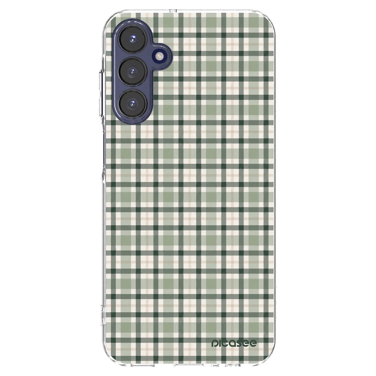Picasee Samsung Galaxy A15 A155F 4G Hülle - Transparentes Silikon - Sage Tartan