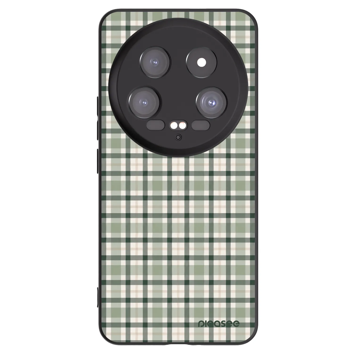 Picasee Xiaomi 14 Ultra Hülle - Schwarzes Silikon - Sage Tartan