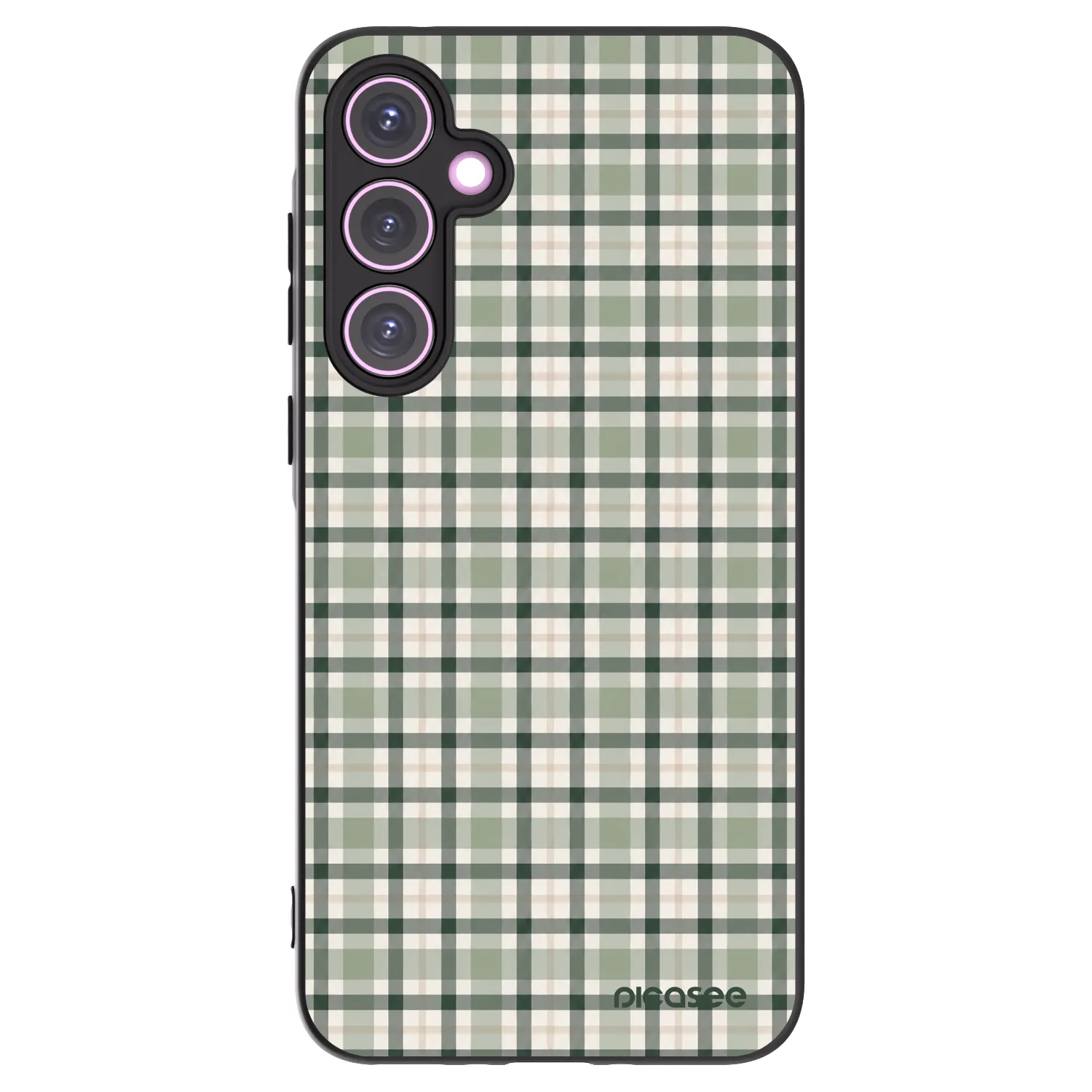 Picasee Samsung Galaxy A35 5G A356B Hülle - Schwarzes Silikon - Sage Tartan