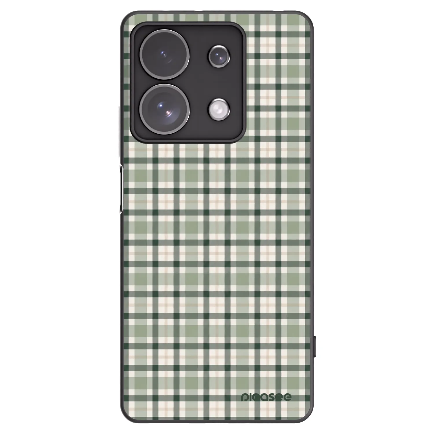Picasee Xiaomi Redmi Note 13 Pro 4G Hülle - Schwarzes Silikon - Sage Tartan