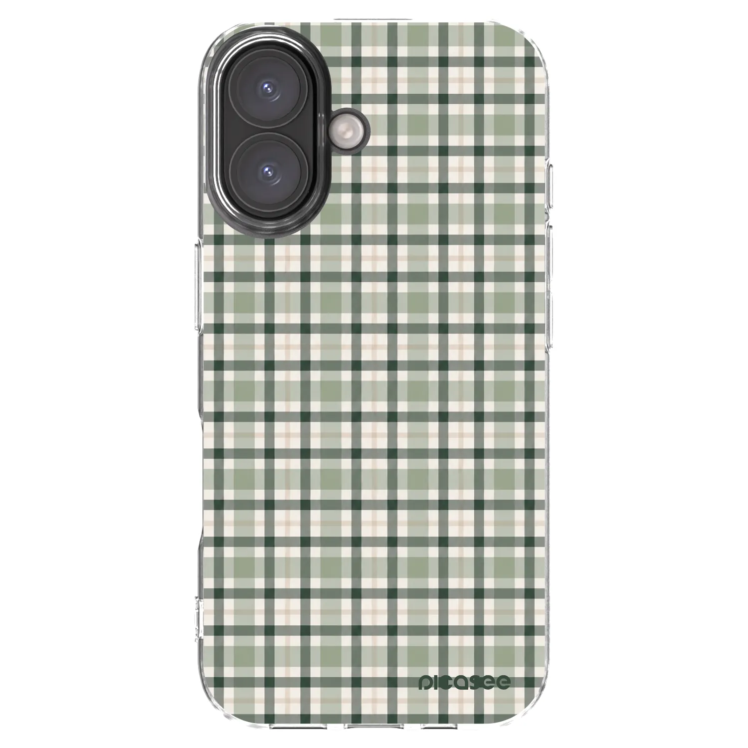 Picasee Apple iPhone 16 Hülle - Transparentes Silikon - Sage Tartan
