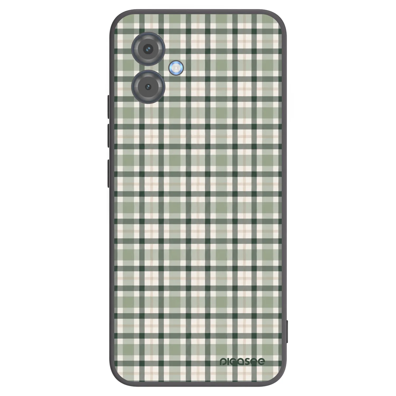 Picasee Motorola Moto G14 Hülle - Schwarzes Silikon - Sage Tartan