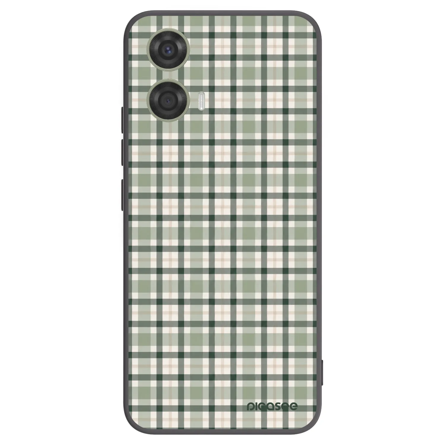Picasee Motorola Moto G24 Hülle - Schwarzes Silikon - Sage Tartan