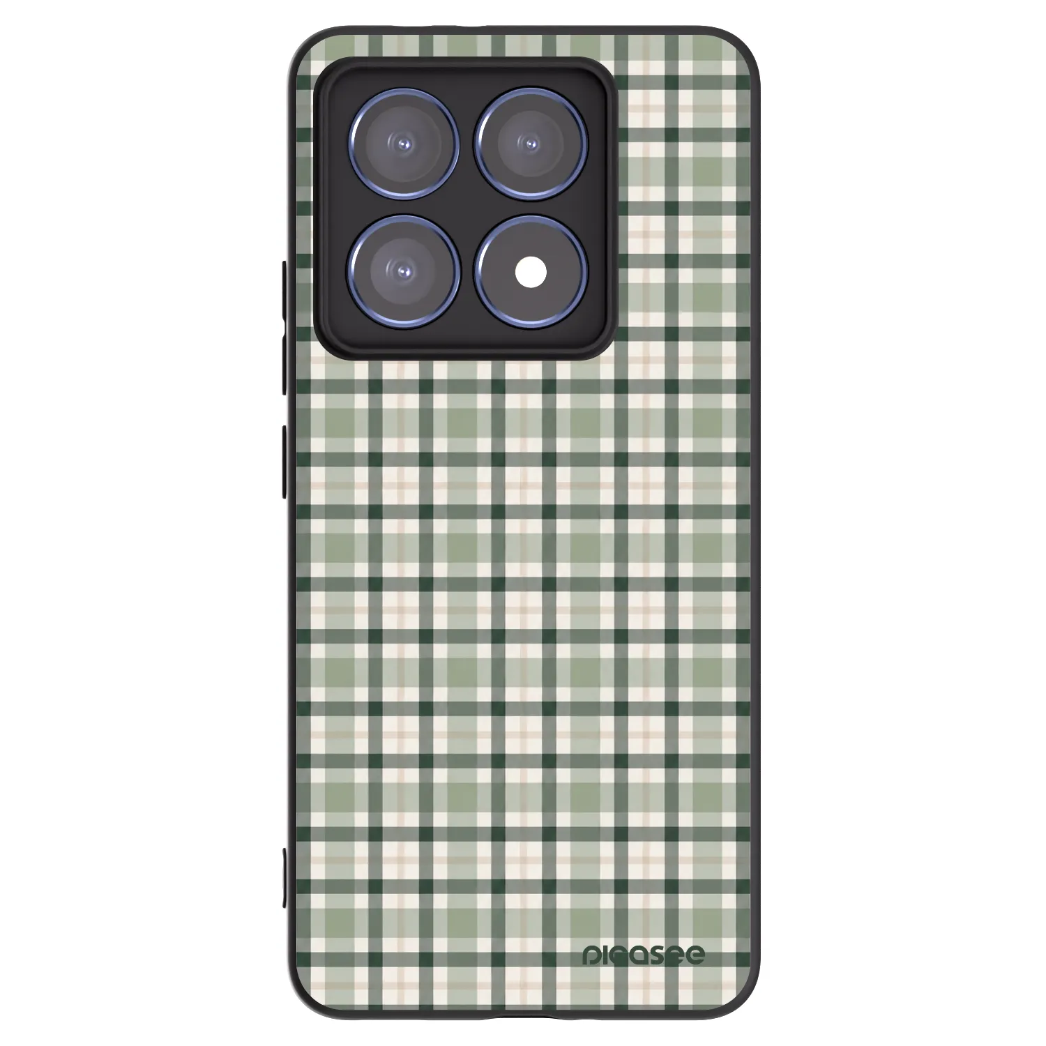 Picasee Xiaomi 14T Pro Hülle - Schwarzes Silikon - Sage Tartan