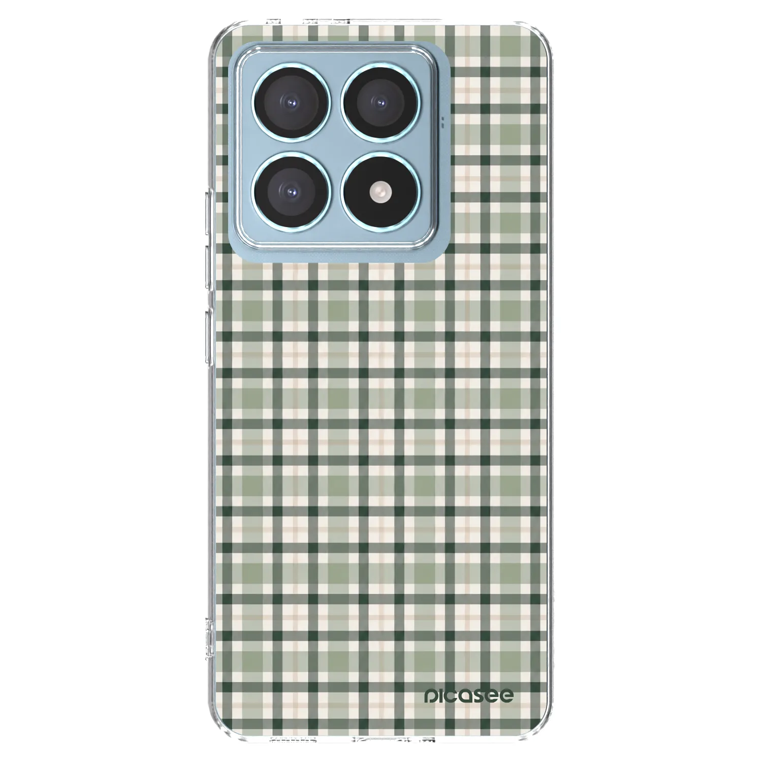 Picasee Xiaomi 14T Pro Hülle - Transparentes Silikon - Sage Tartan