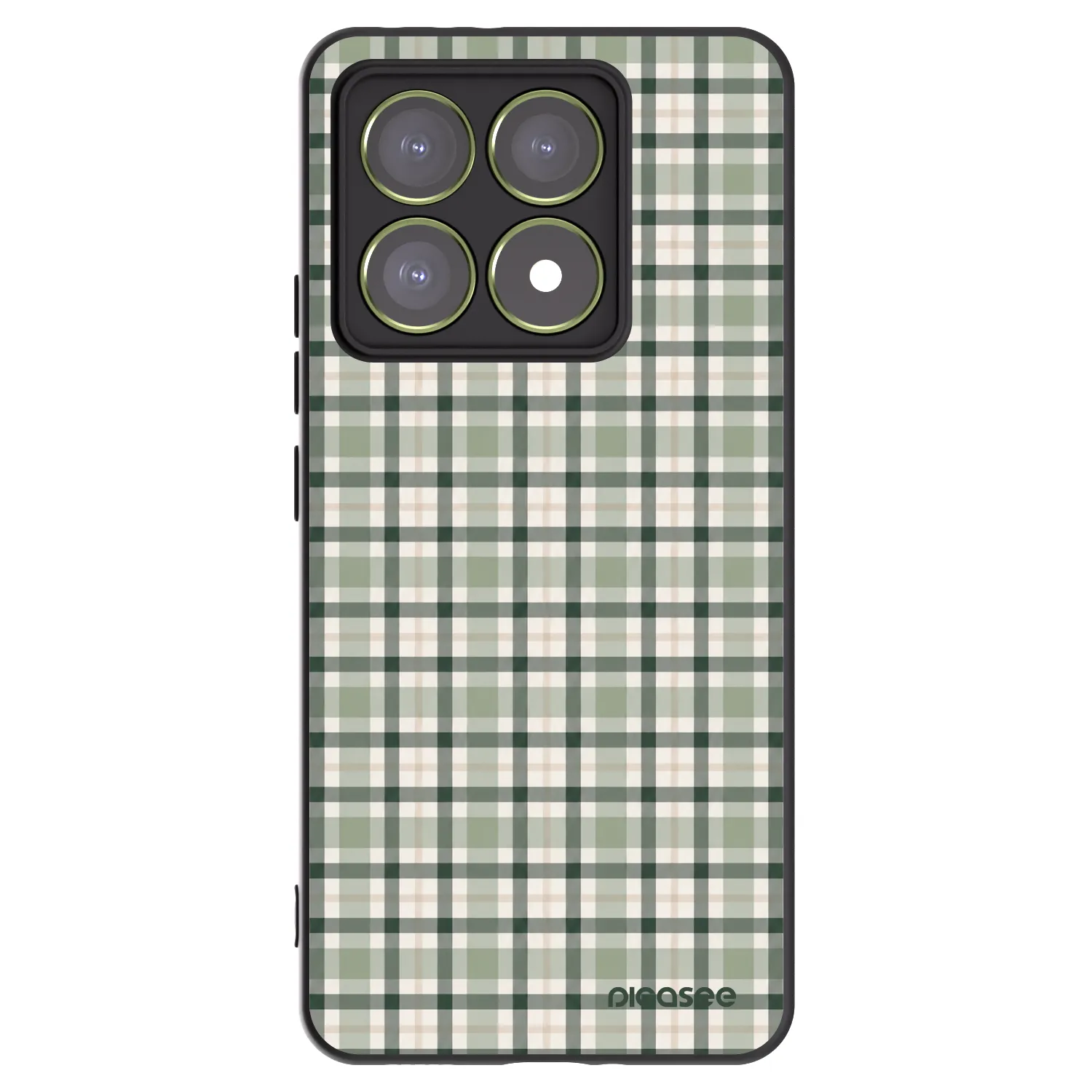 Picasee Xiaomi 14T Hülle - Schwarzes Silikon - Sage Tartan