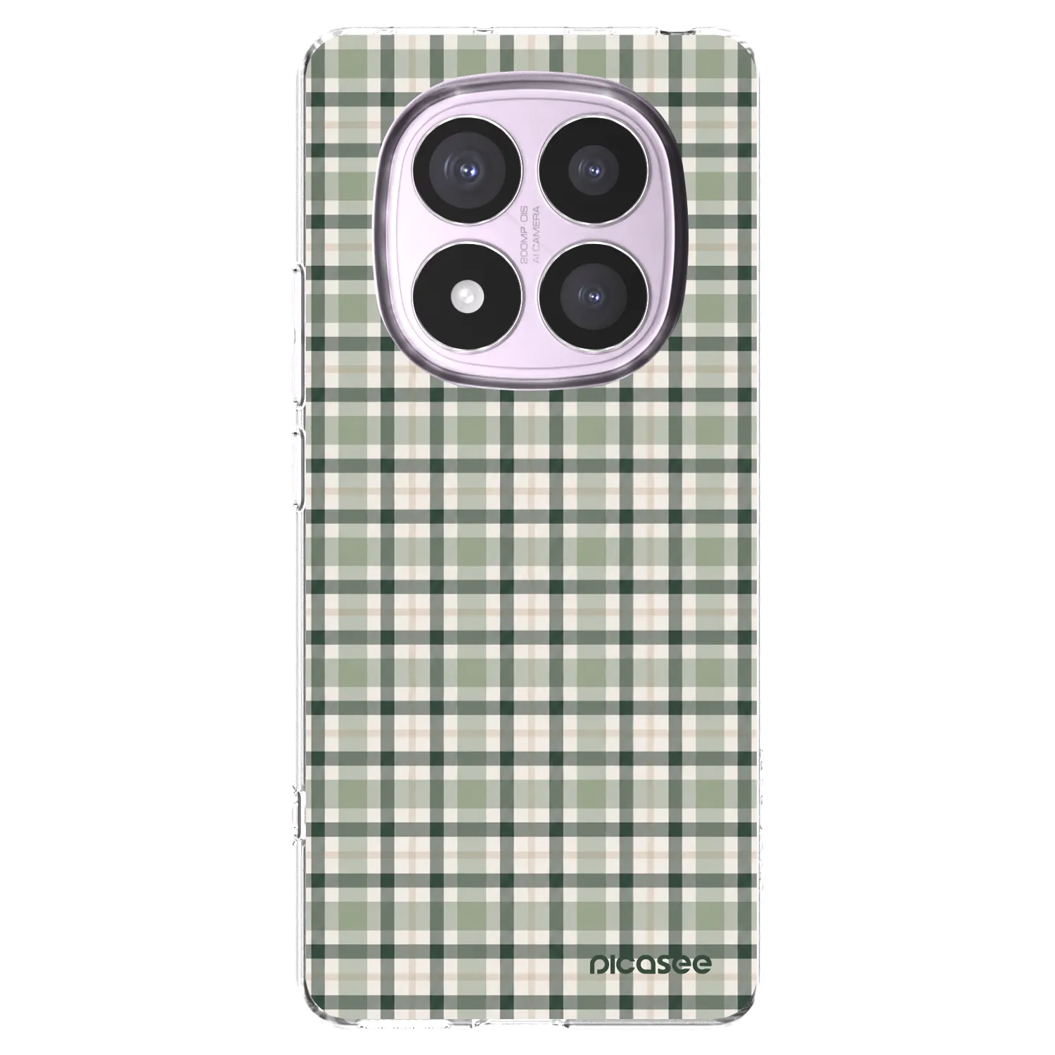 Picasee Xiaomi Redmi Note 14 Pro 5G Hülle - Transparentes Silikon - Sage Tartan