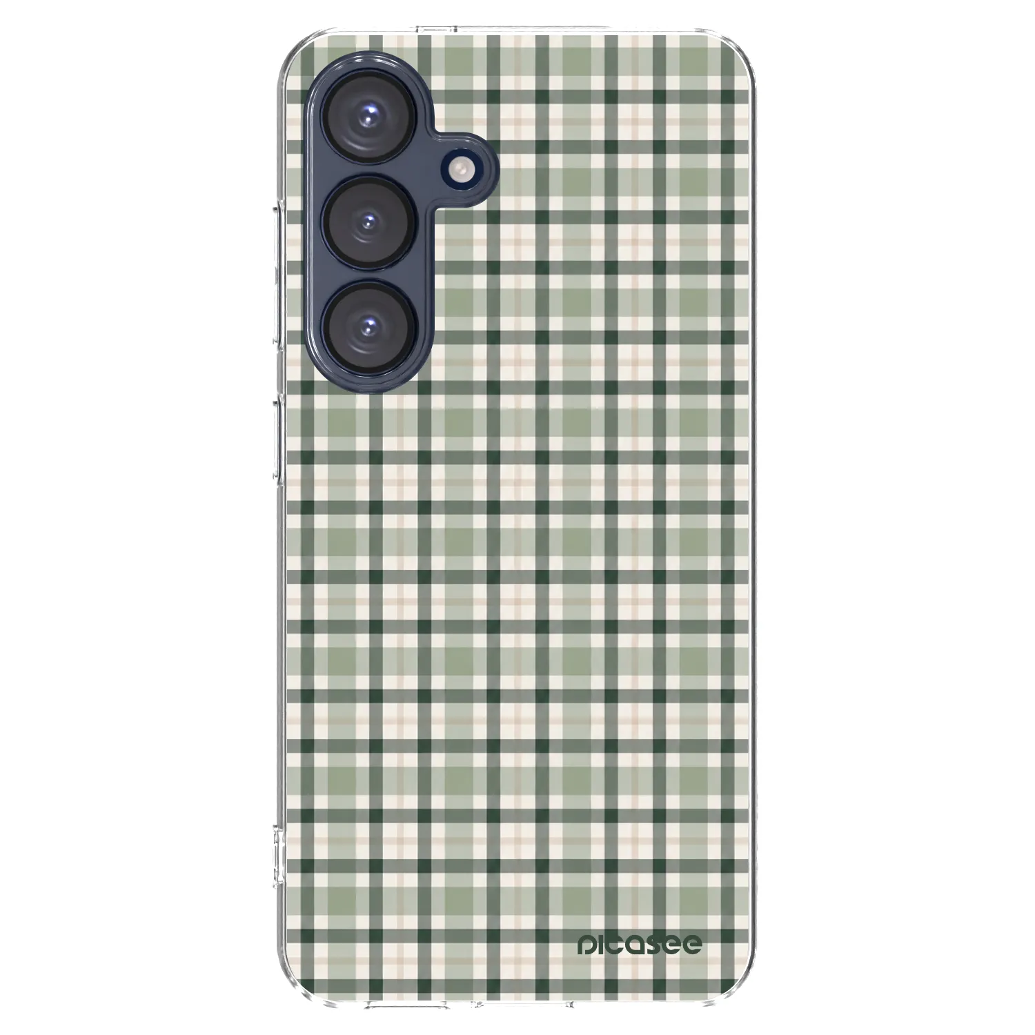Picasee Samsung Galaxy S25 5G Hülle - Transparentes Silikon - Sage Tartan