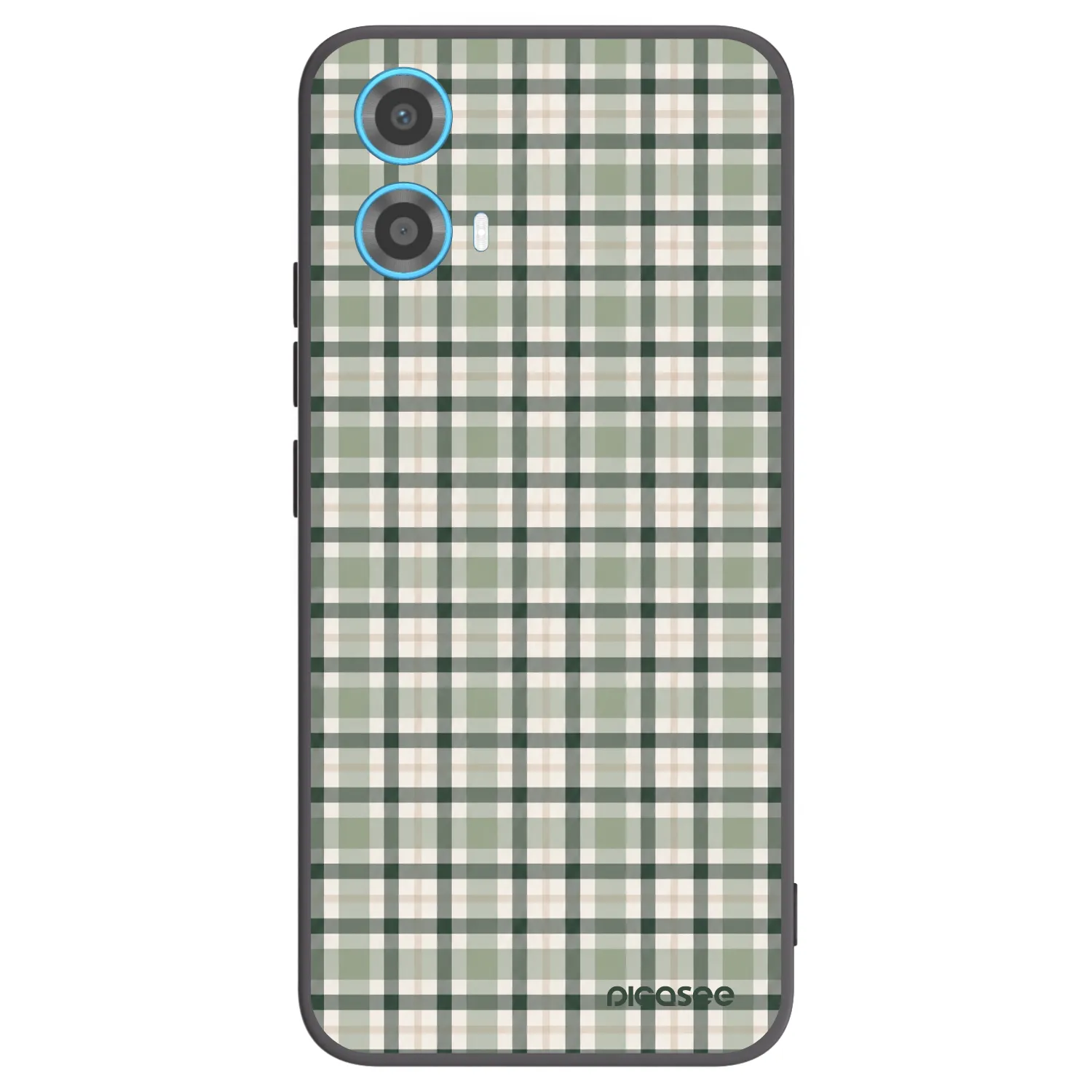 Picasee Motorola Moto G34 5G Hülle - Schwarzes Silikon - Sage Tartan