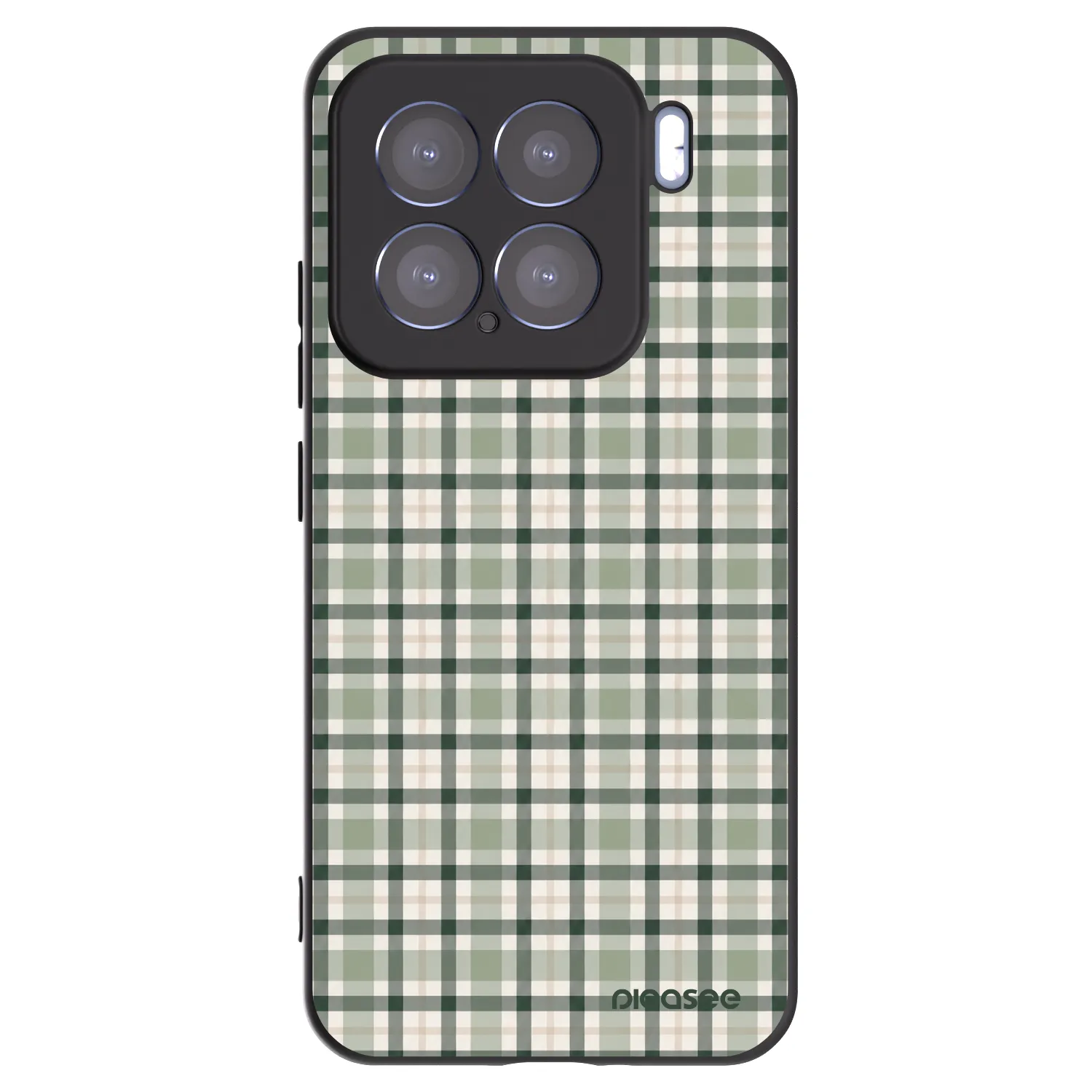 Picasee Xiaomi 15 Hülle - Schwarzes Silikon - Sage Tartan