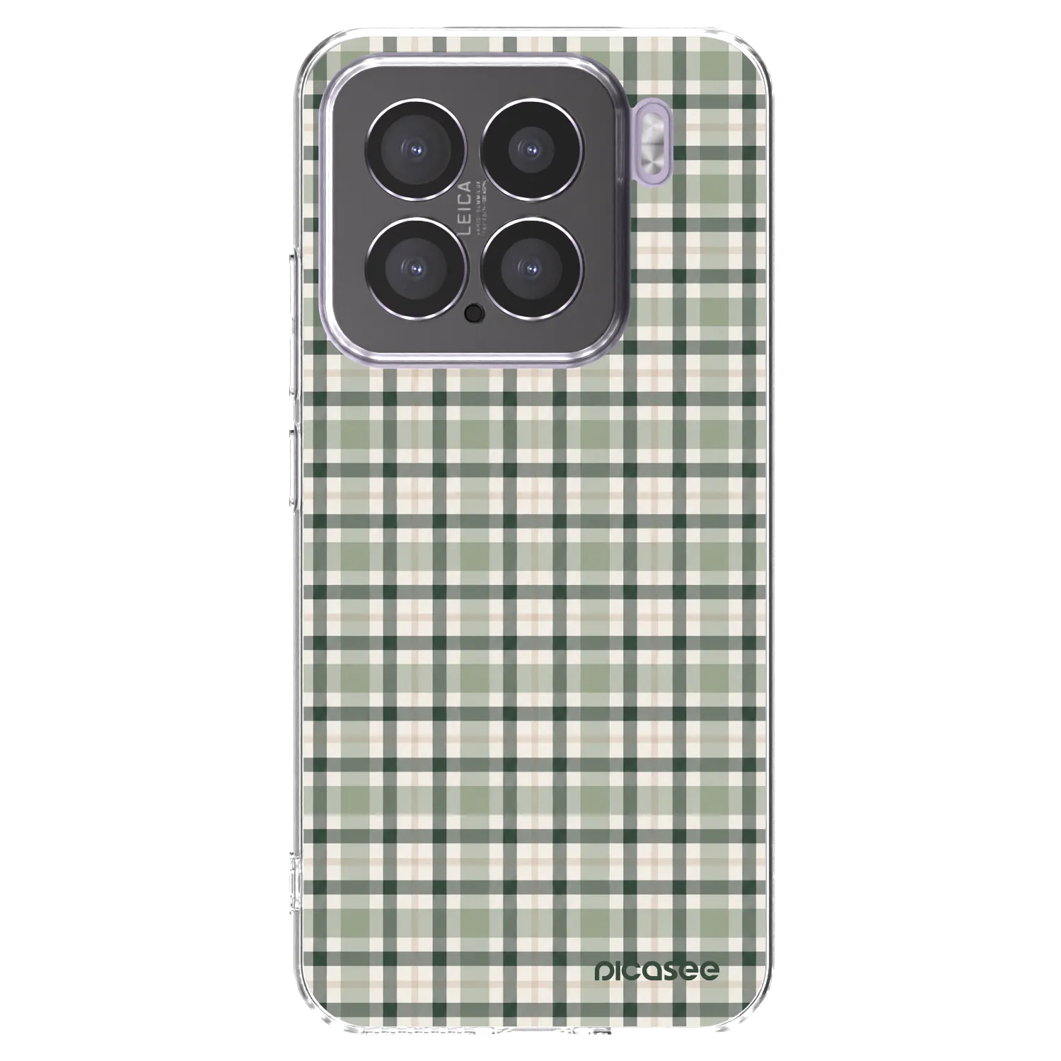 Picasee Xiaomi 15 Hülle - Transparentes Silikon - Sage Tartan