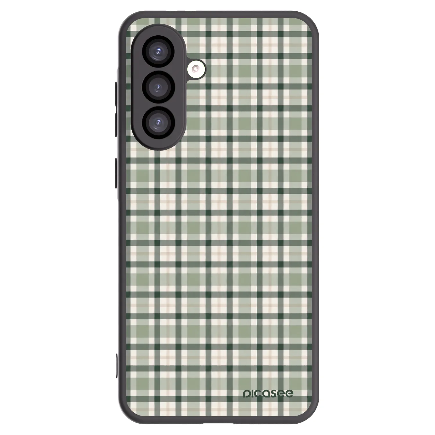 Picasee Samsung Galaxy A26 5G A266B Hülle - Schwarzes Silikon - Sage Tartan