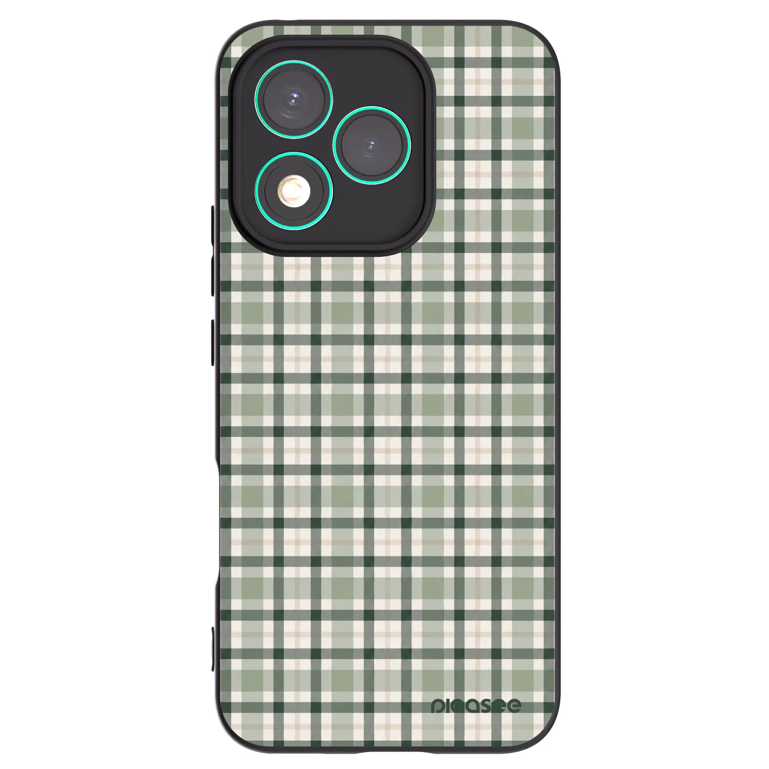 Picasee Honor 400 Lite 5G Hülle - Schwarzes Silikon - Sage Tartan