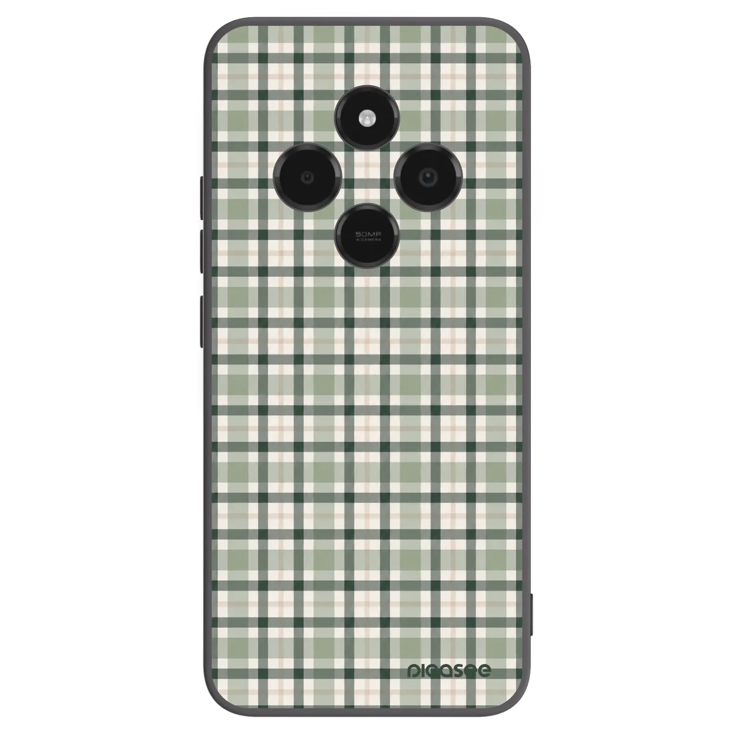 Picasee Xiaomi Poco C75 Hülle - Schwarzes Silikon - Sage Tartan