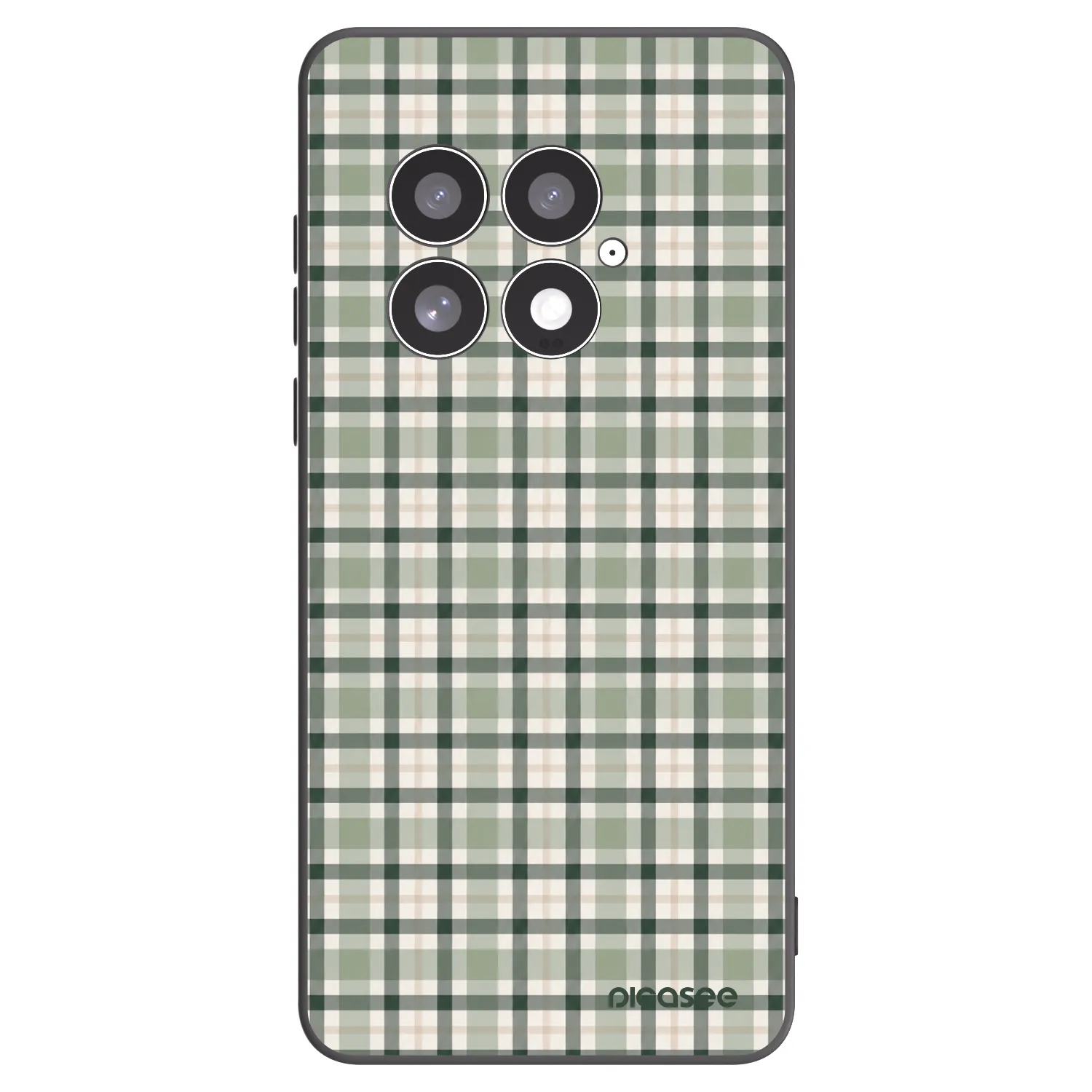 Picasee OnePlus 13 5G Hülle - Schwarzes Silikon - Sage Tartan