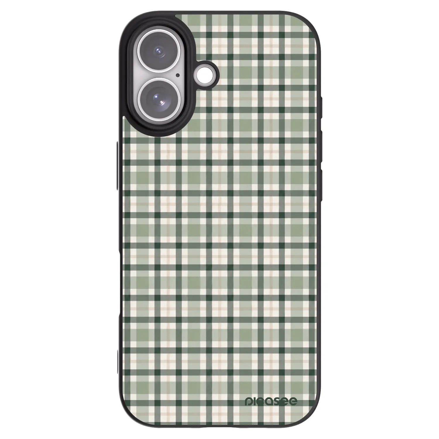 Picasee Apple iPhone 17 Hülle - Schwarzes Silikon - Sage Tartan
