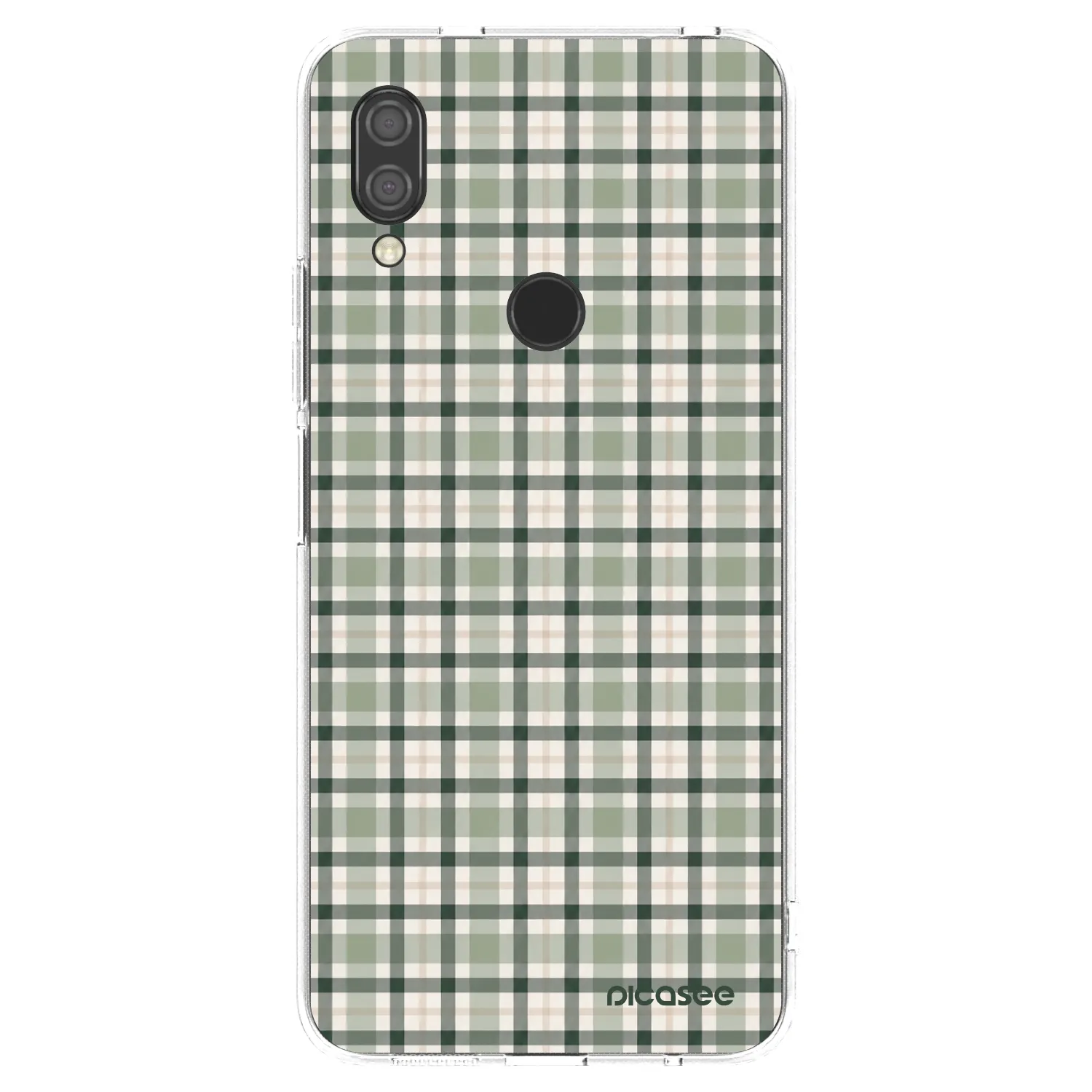 Picasee Xiaomi Redmi 7 Hülle - Transparentes Silikon - Sage Tartan