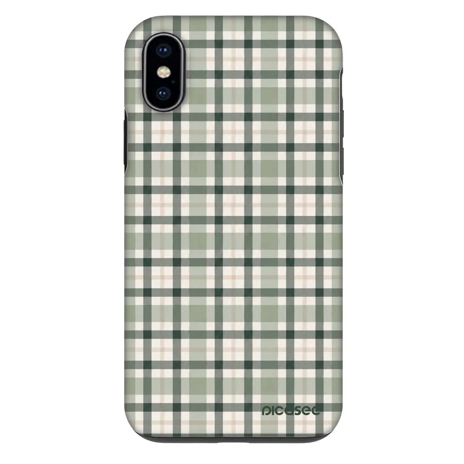 Picasee Fashion Case für Apple iPhone X/XS - Sage Tartan