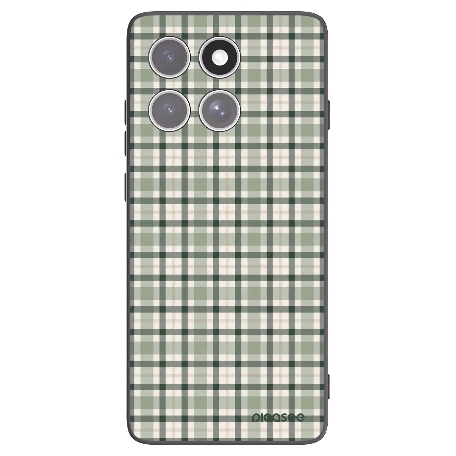 Picasee Motorola Edge 60 Pro Hülle - Schwarzes Silikon - Sage Tartan