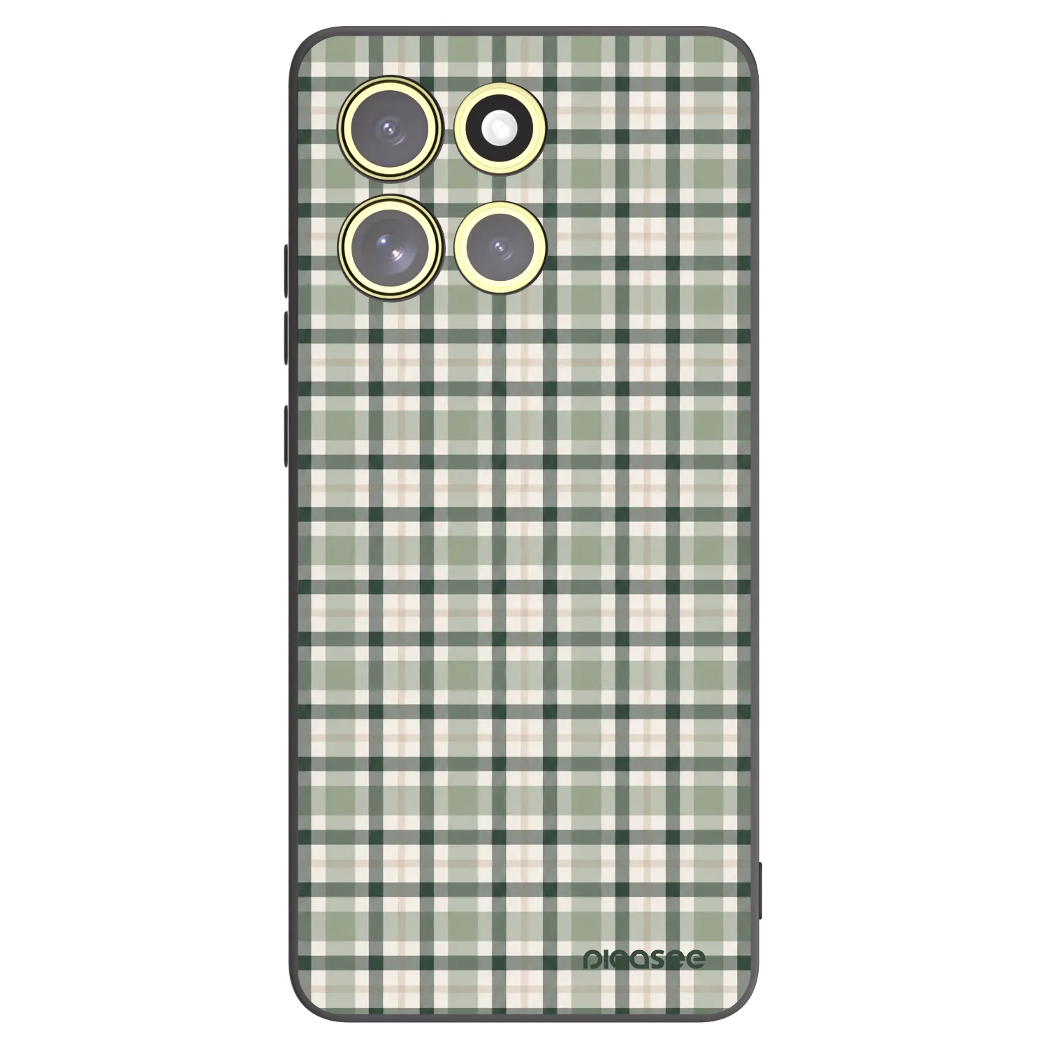 Picasee Motorola Moto G86 5G Hülle - Schwarzes Silikon - Sage Tartan