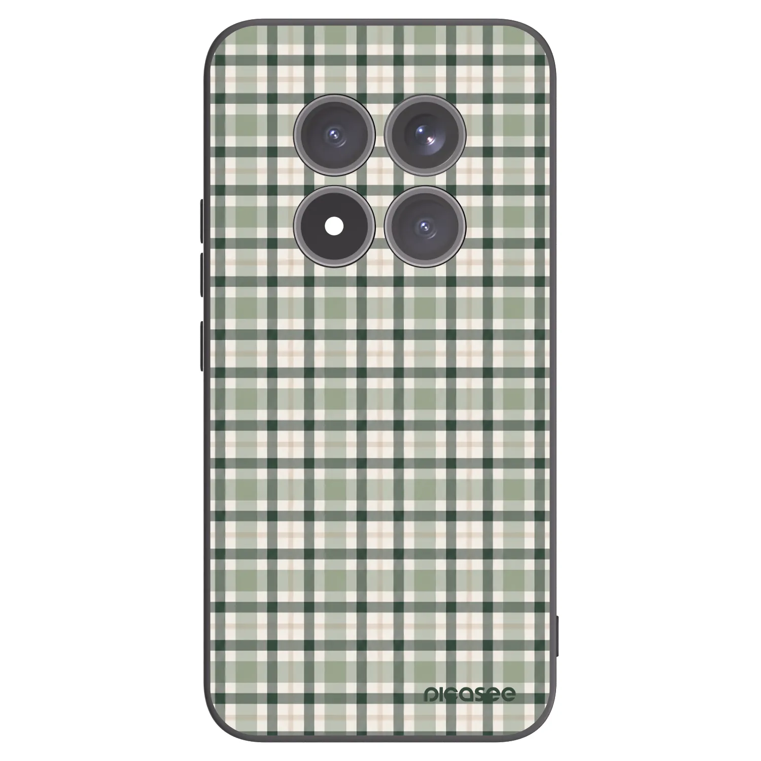 Picasee Xiaomi Redmi Note 15 Pro+ Hülle - Schwarzes Silikon - Sage Tartan