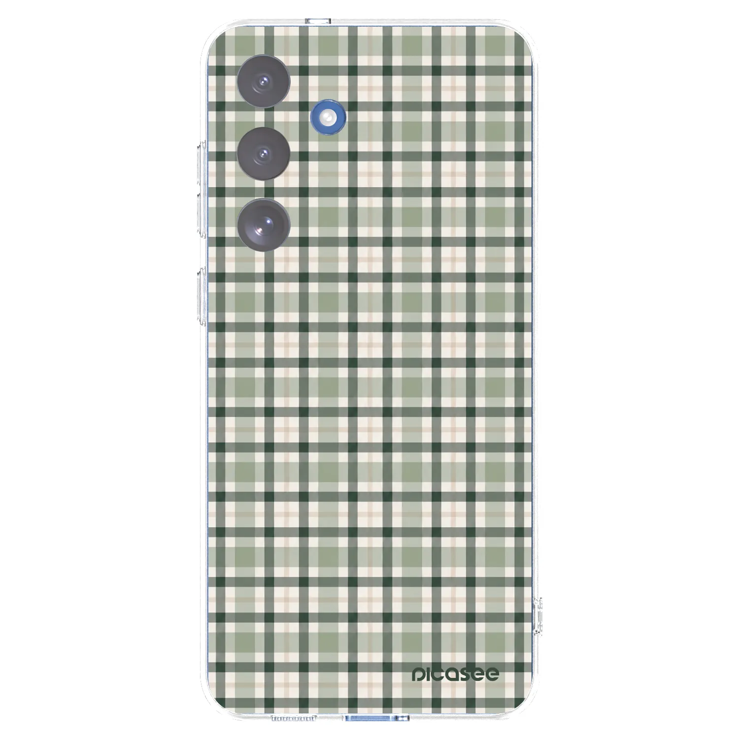 Picasee Samsung Galaxy S25 FE 5G Hülle - Transparentes Silikon - Sage Tartan