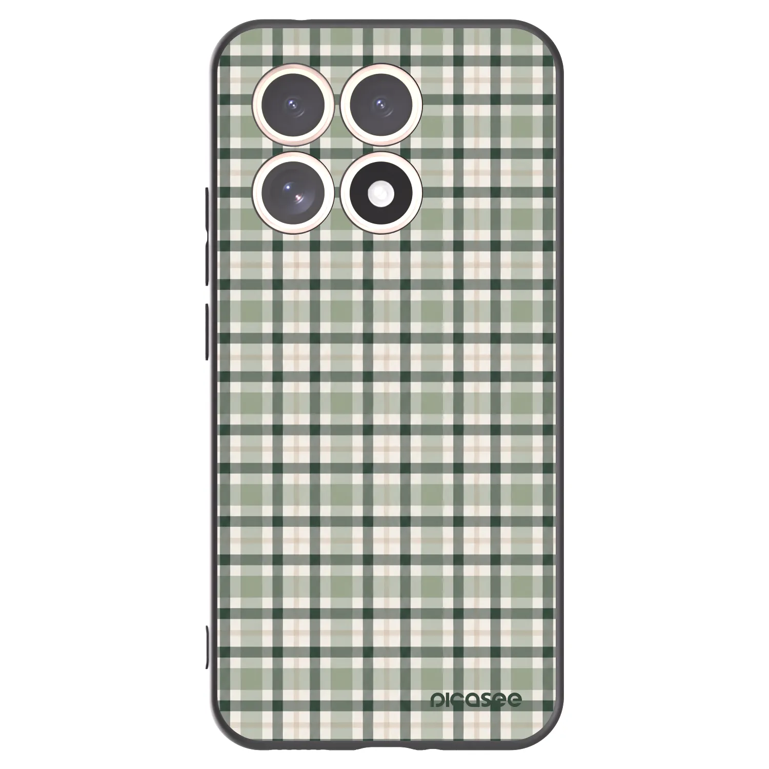 Picasee Xiaomi 15T Hülle - Schwarzes Silikon - Sage Tartan
