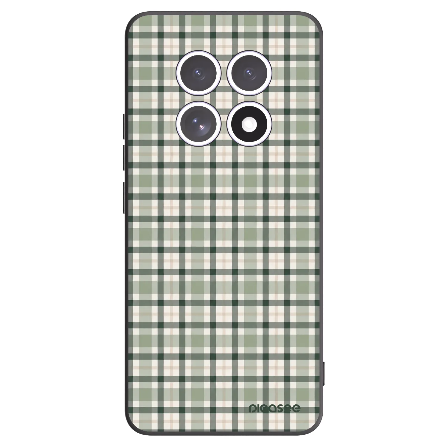 Picasee Xiaomi Redmi Note 15 4G Hülle - Schwarzes Silikon - Sage Tartan