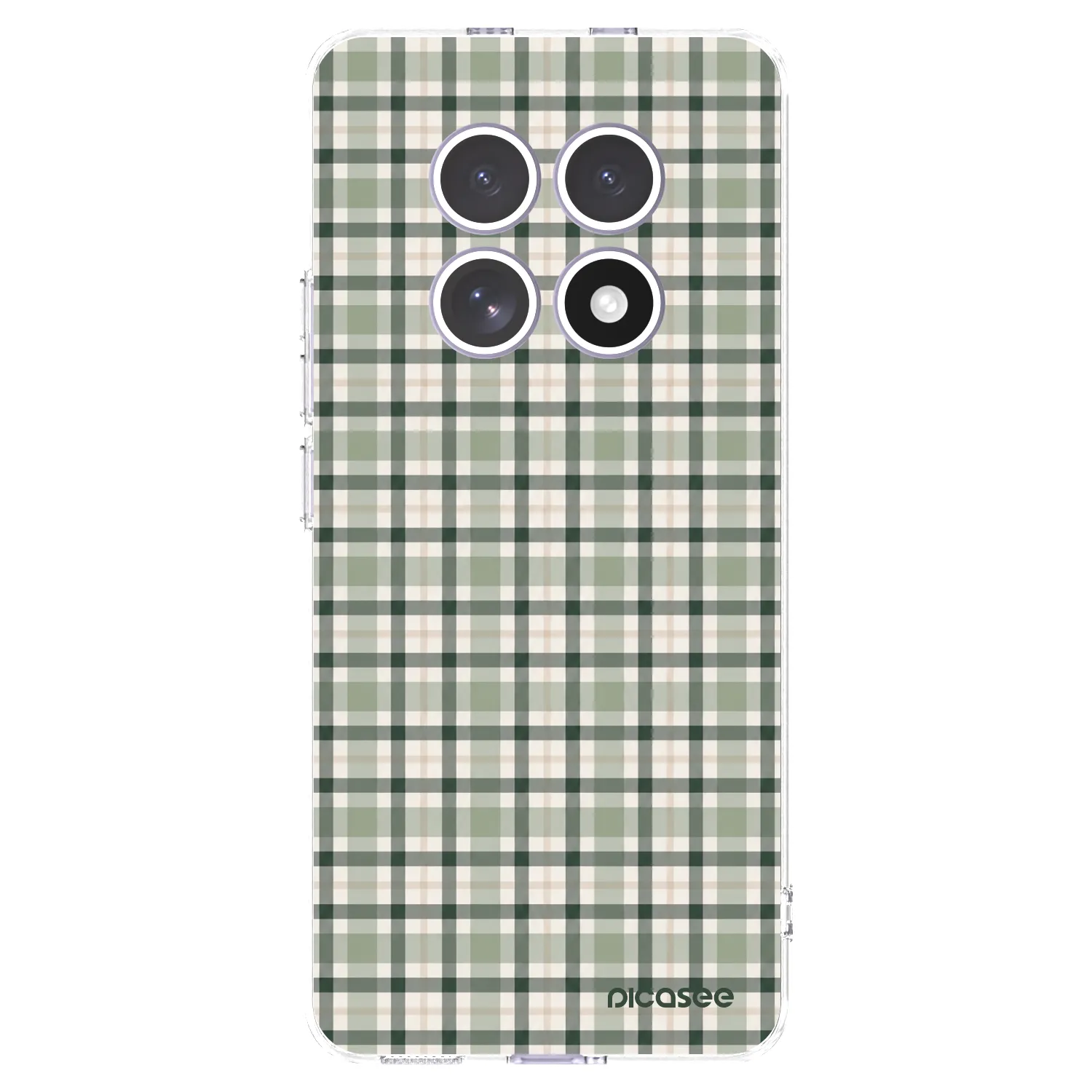 Picasee Xiaomi Redmi Note 15 4G Hülle - Transparentes Silikon - Sage Tartan