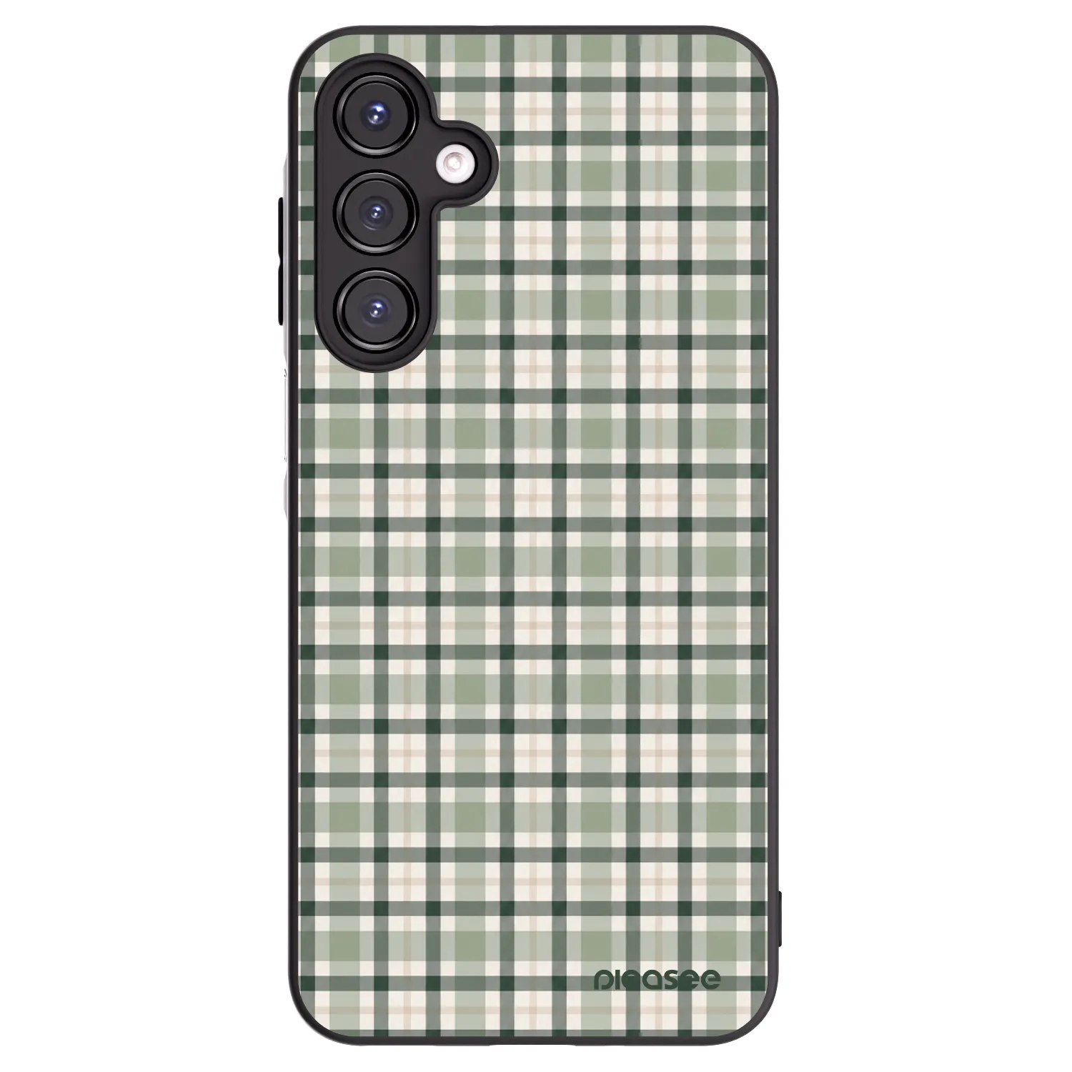 Picasee Samsung Galaxy A16 4G Hülle - Schwarzes Silikon - Sage Tartan